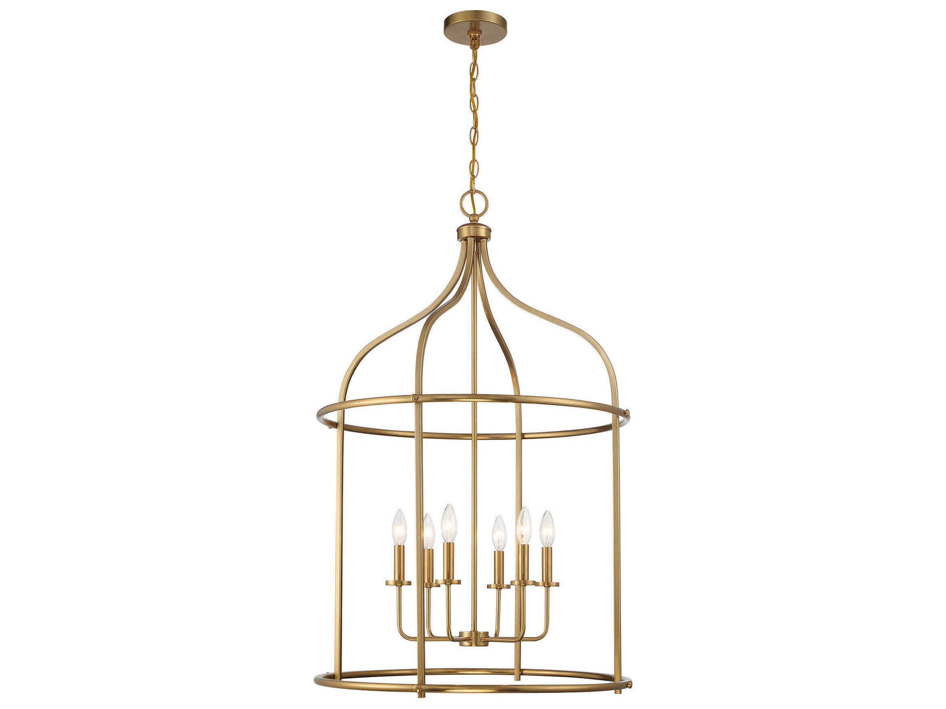 Savoy House Brookstone 6-Light Warm Brass Pendant