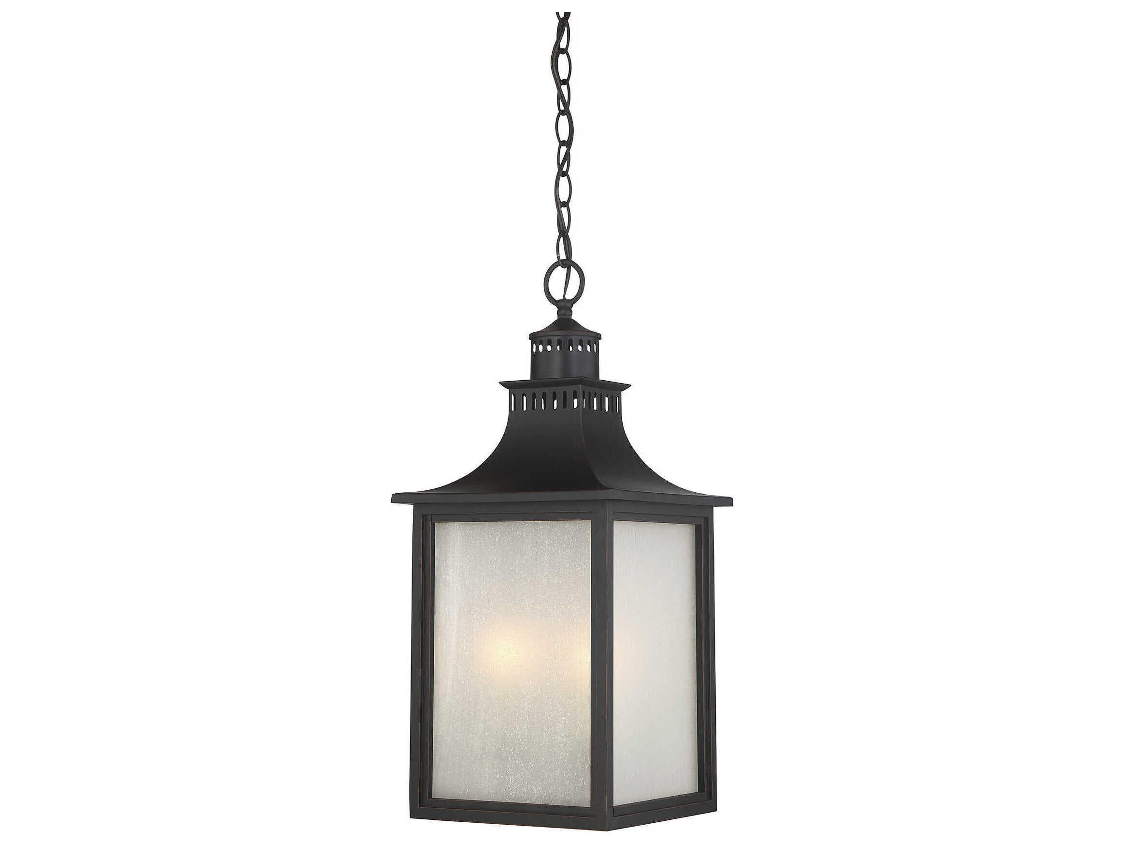 Savoy House Monte Grande 3-Light English Bronze Glass Lantern Mini Pendant