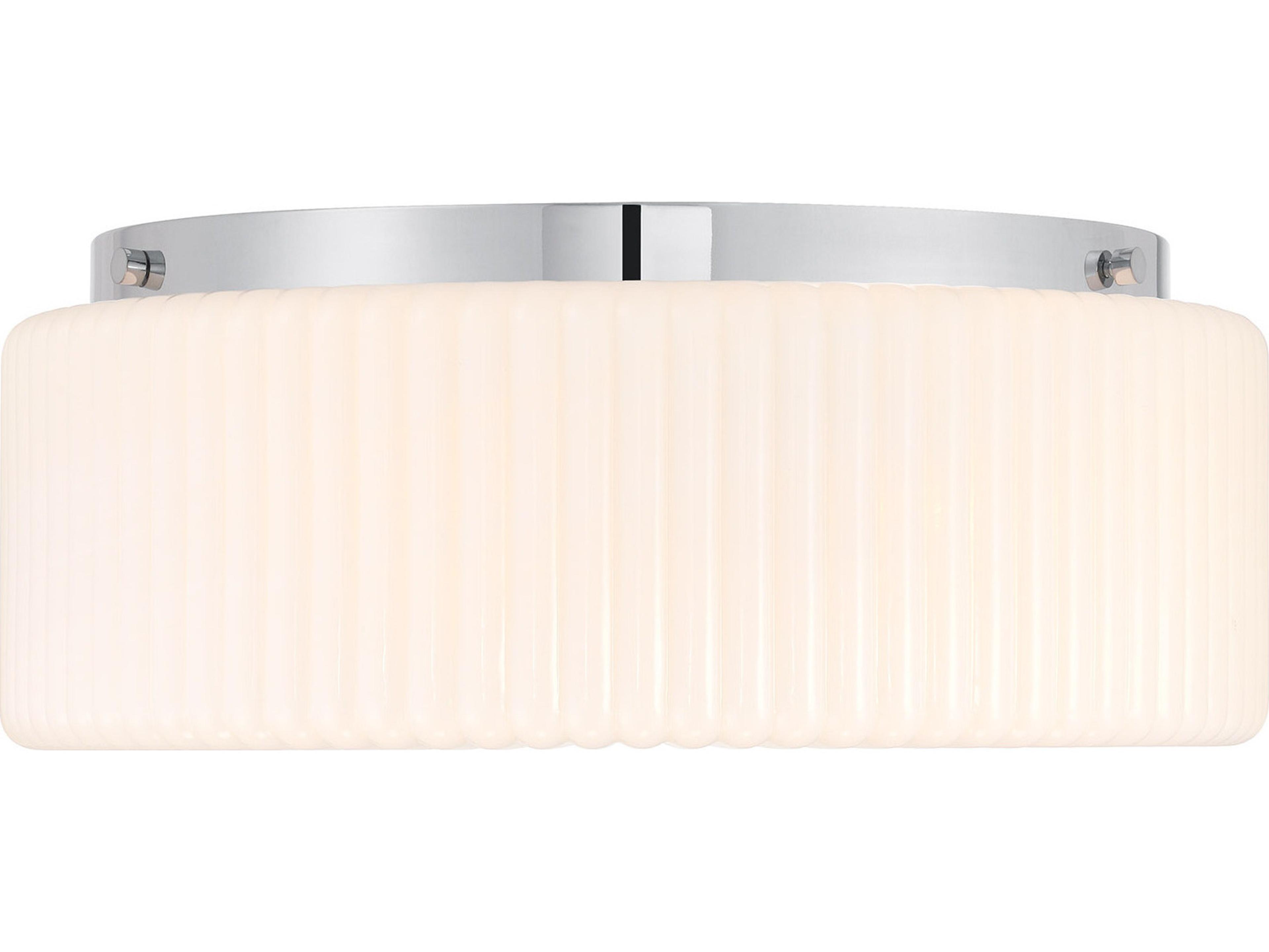 Savoy House Edgemont 4-Light Chrome Drum Flush Mount