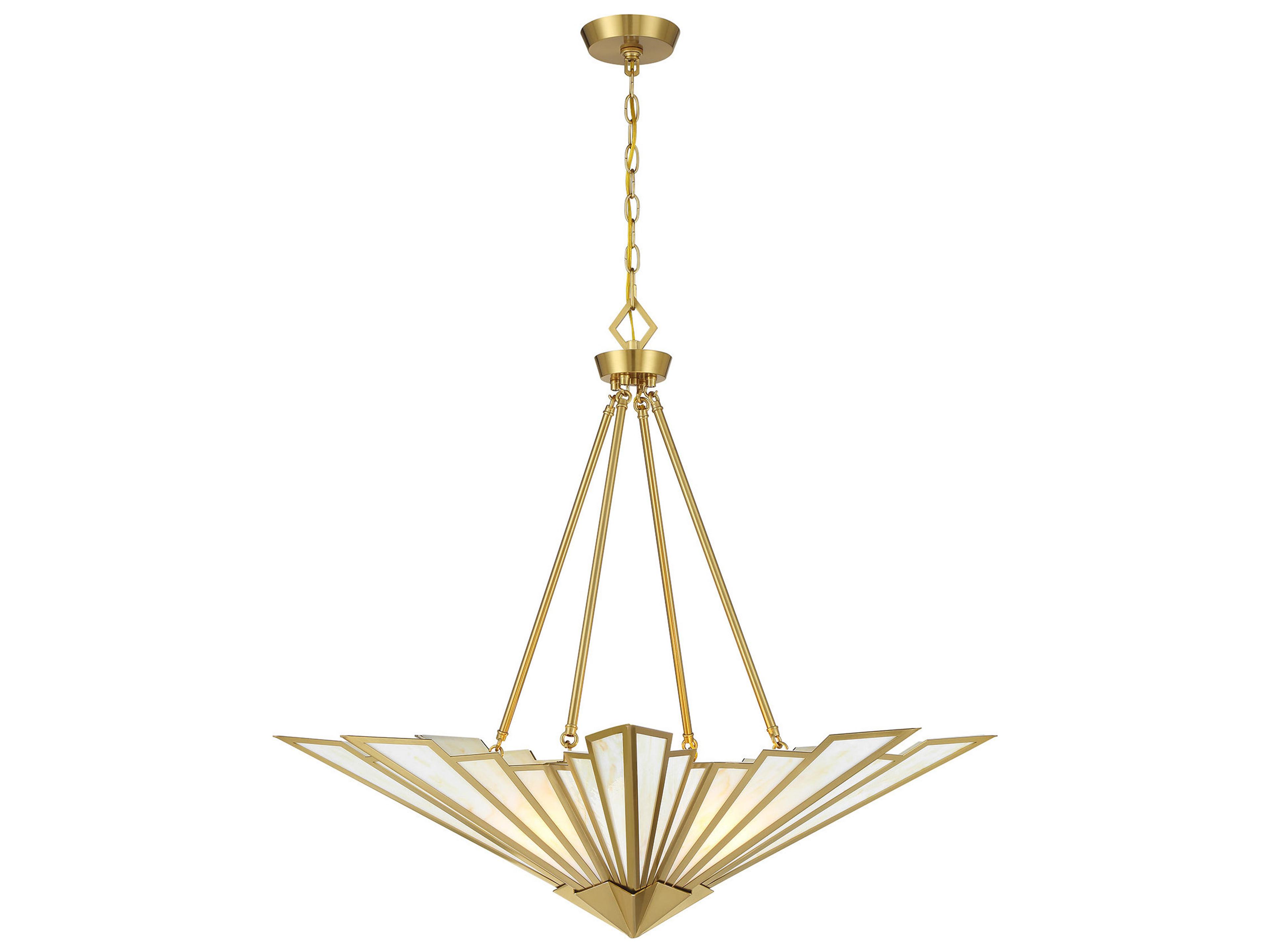 Savoy House Rivage 4-Light Warm Brass Pendant