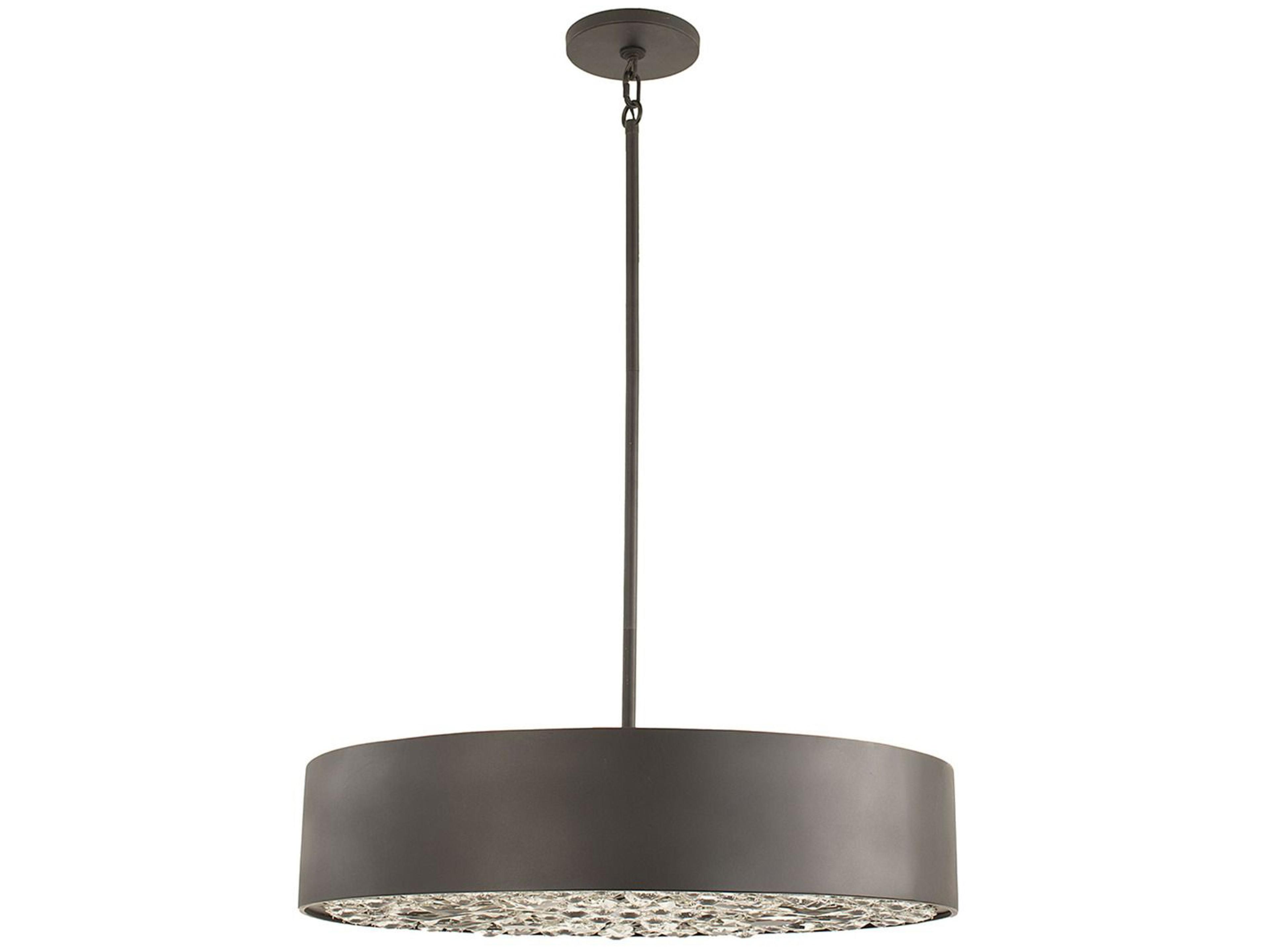 Savoy House Azores 6-Light Black Cashmere Crystal Drum Pendant