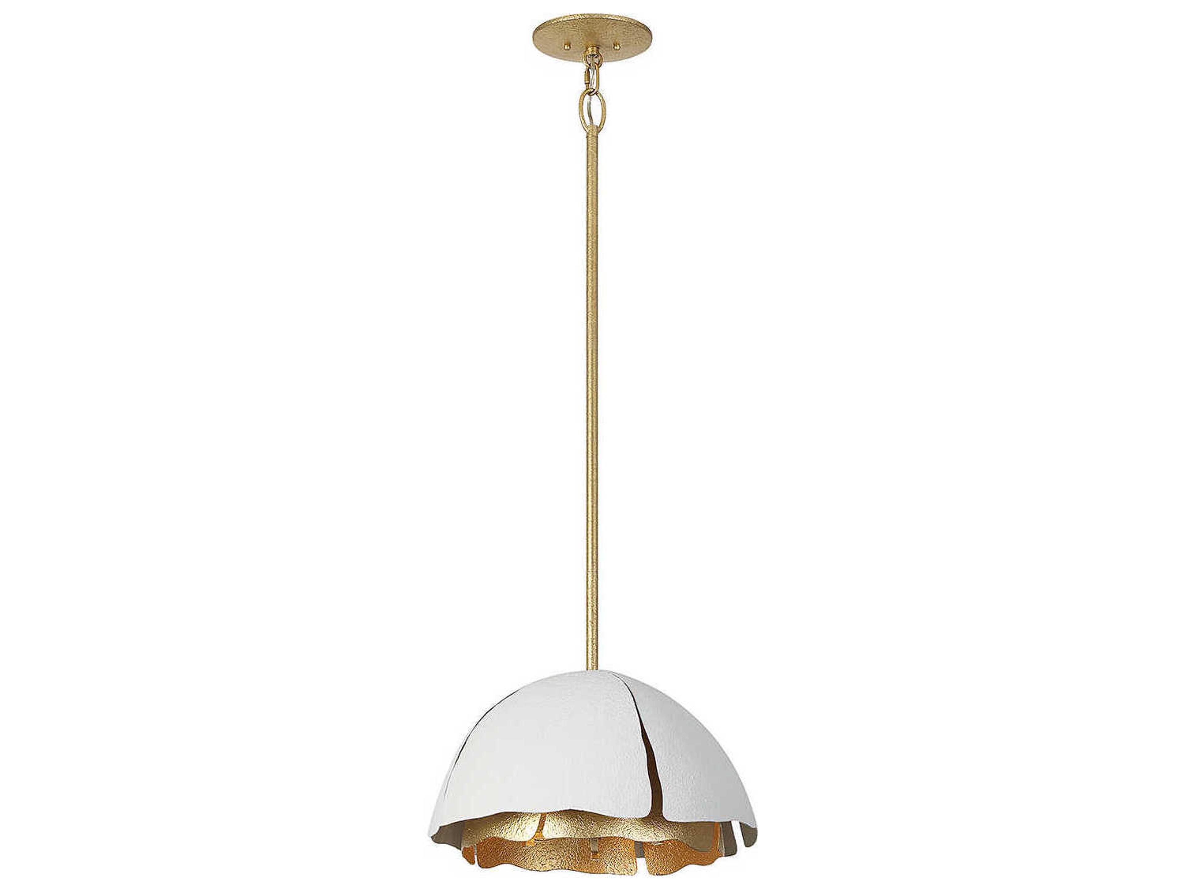Savoy House Brewster 3-Light Cavalier Gold Royal White Dome Pendant
