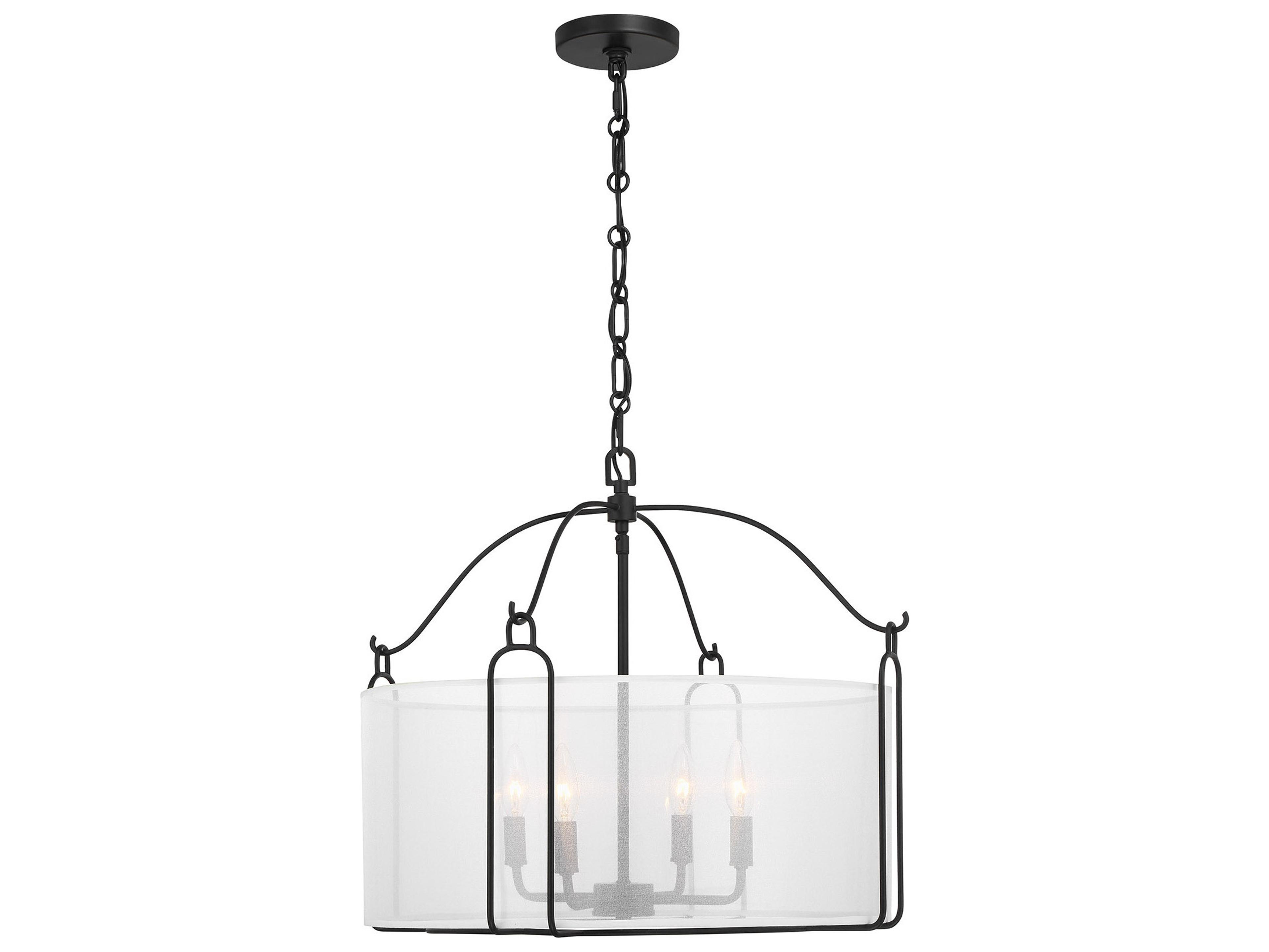 Savoy House Ashlay 4-Light Matte Black Pendant
