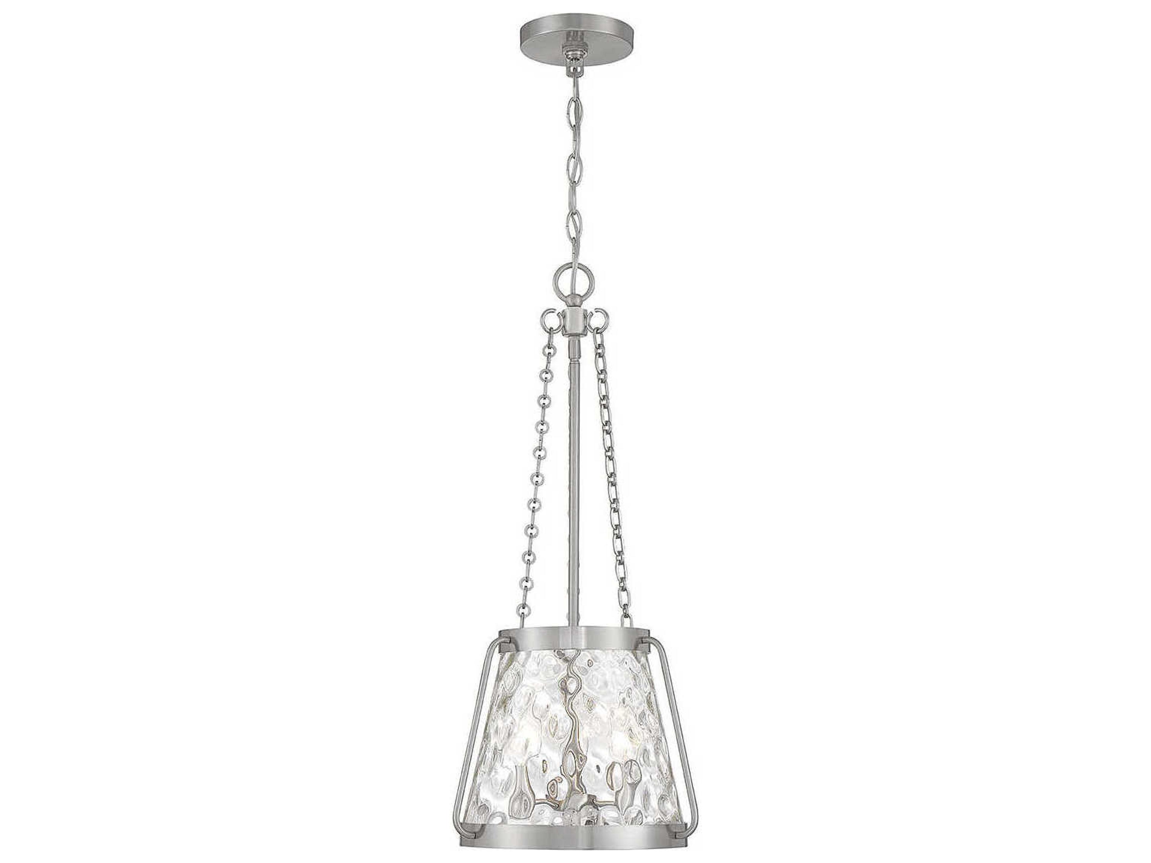 Savoy House Crawford 3-Light Satin Nickel Glass Mini Pendant