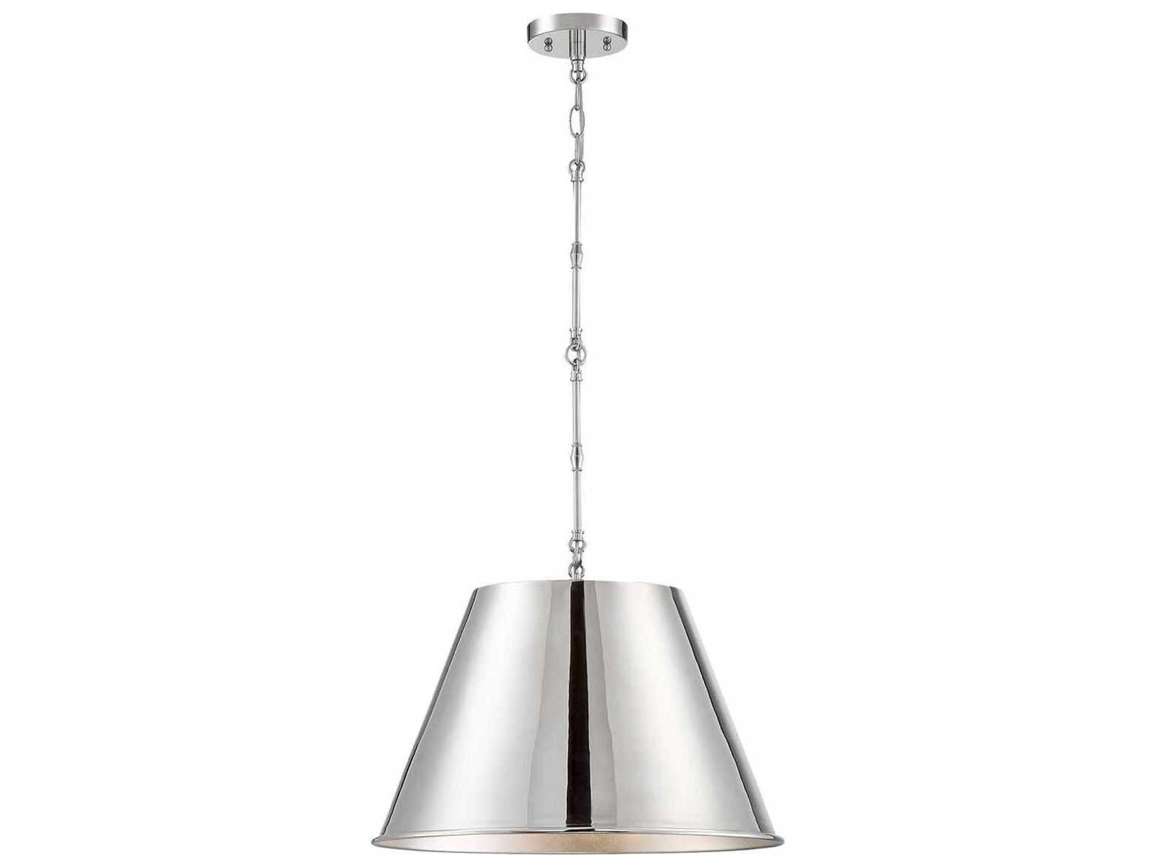 Savoy House Alden 1-Light Polished Nickel Empire Pendant