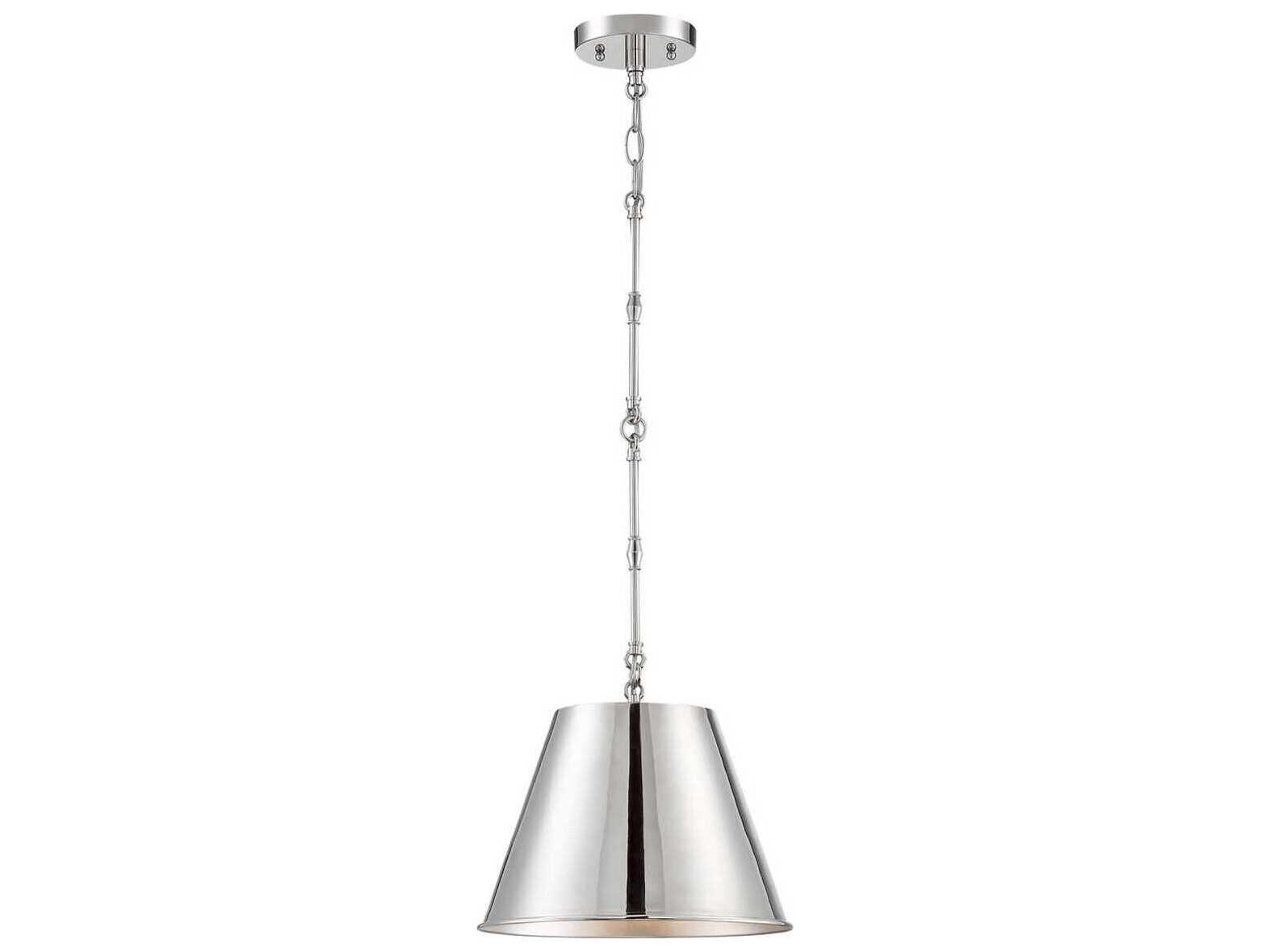 Savoy House Alden 1-Light Polished Nickel Empire Mini Pendant