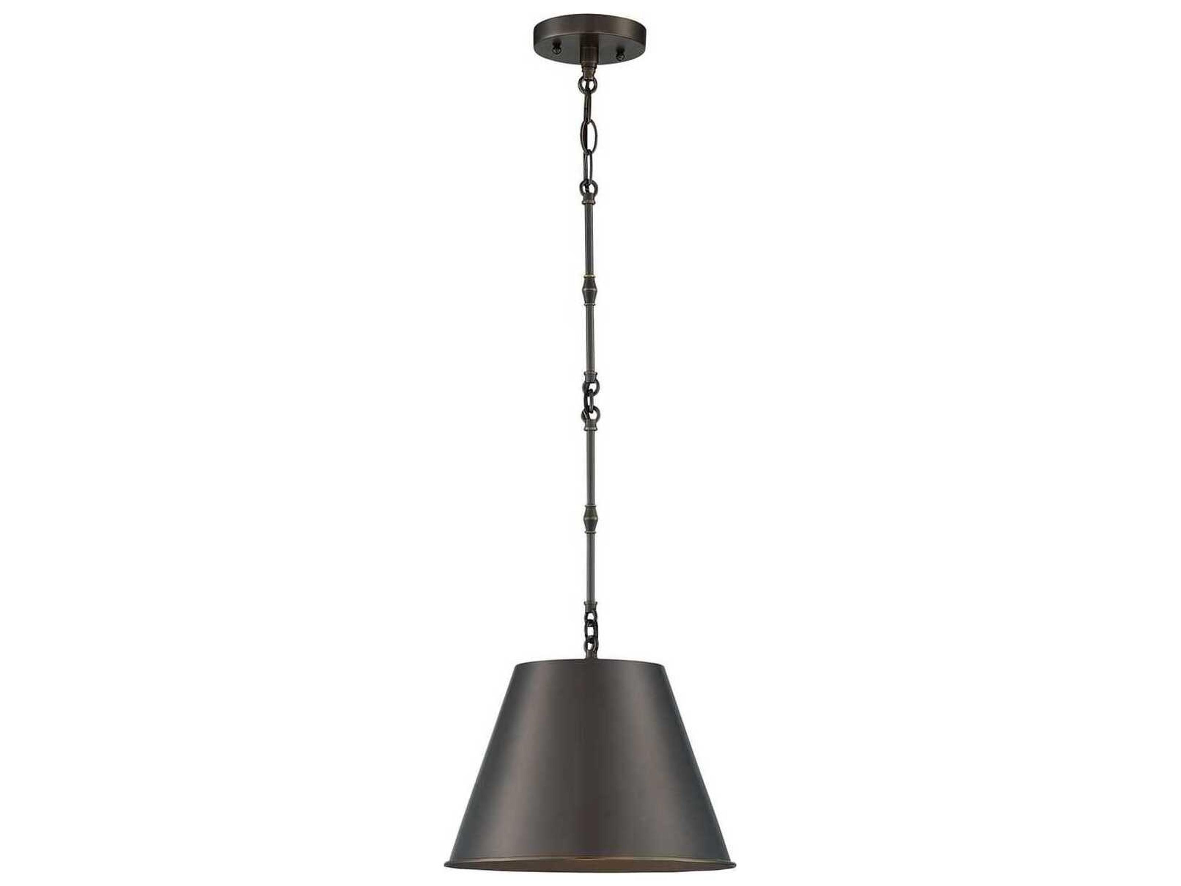 Savoy House Alden 1-Light Old Bronze Empire Mini Pendant
