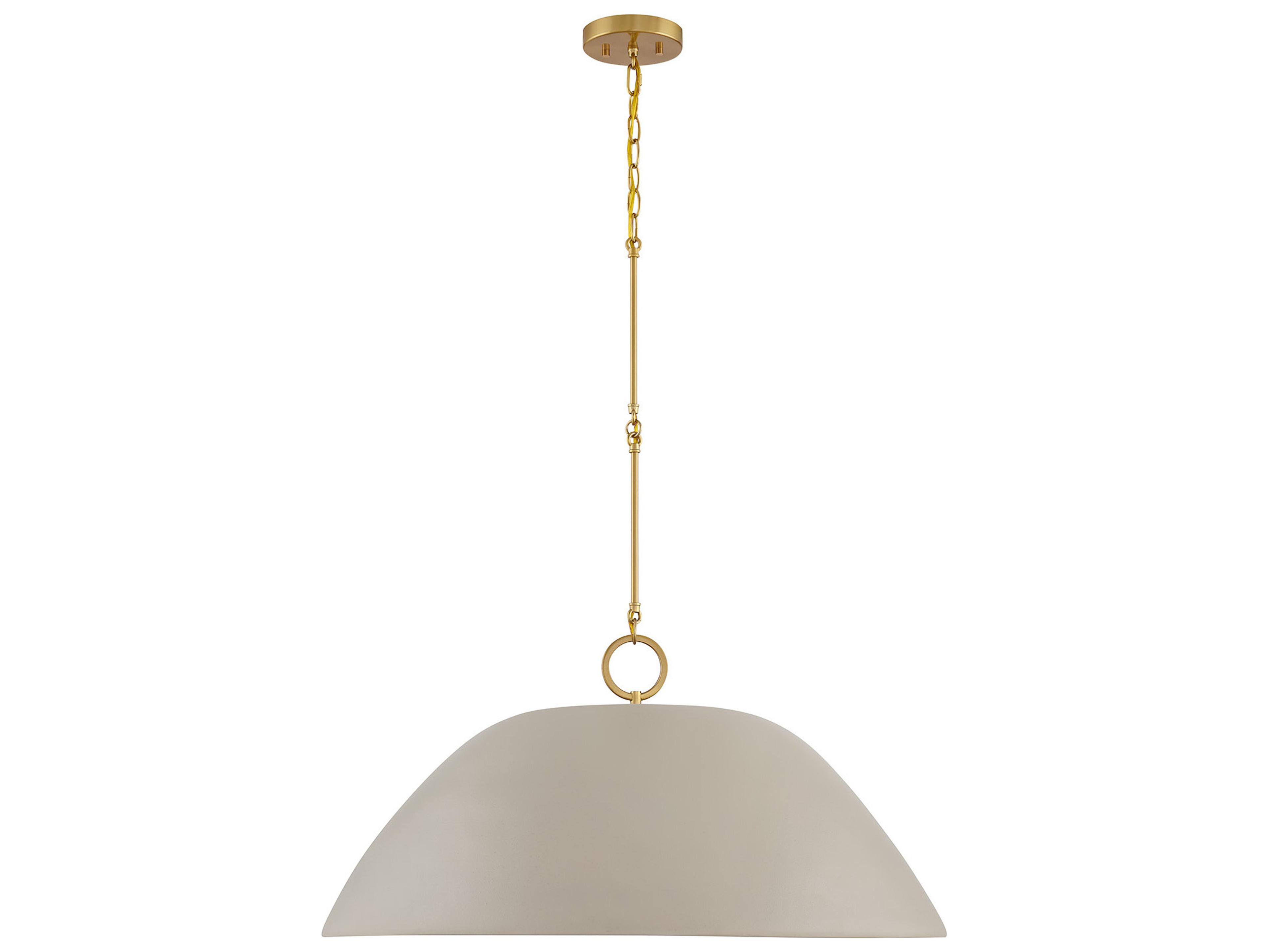 Savoy House Alta 1-Light Concrete Brass Dome Pendant