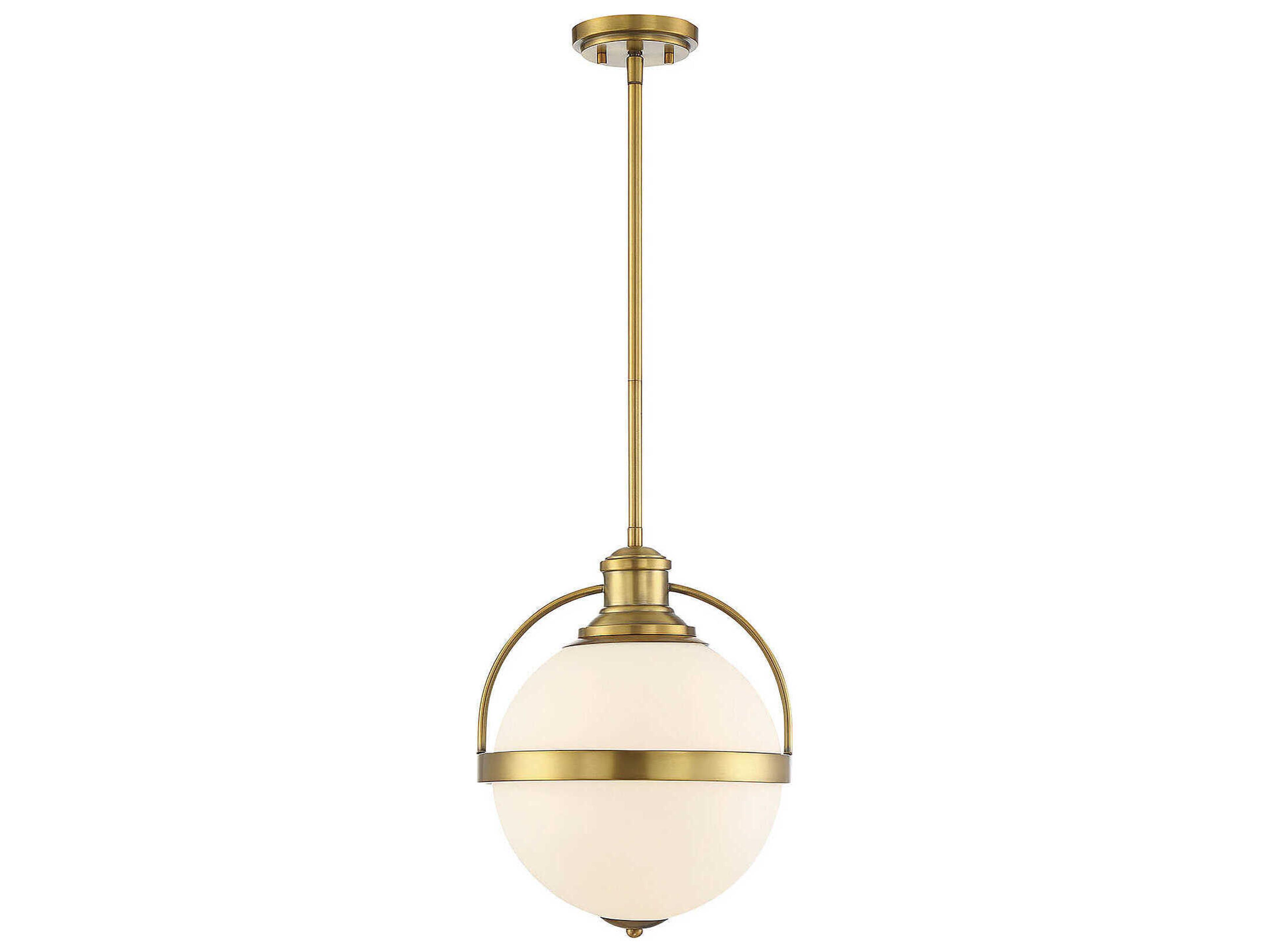 Savoy House Westbourne 1-Light Warm Brass Glass Globe Pendant