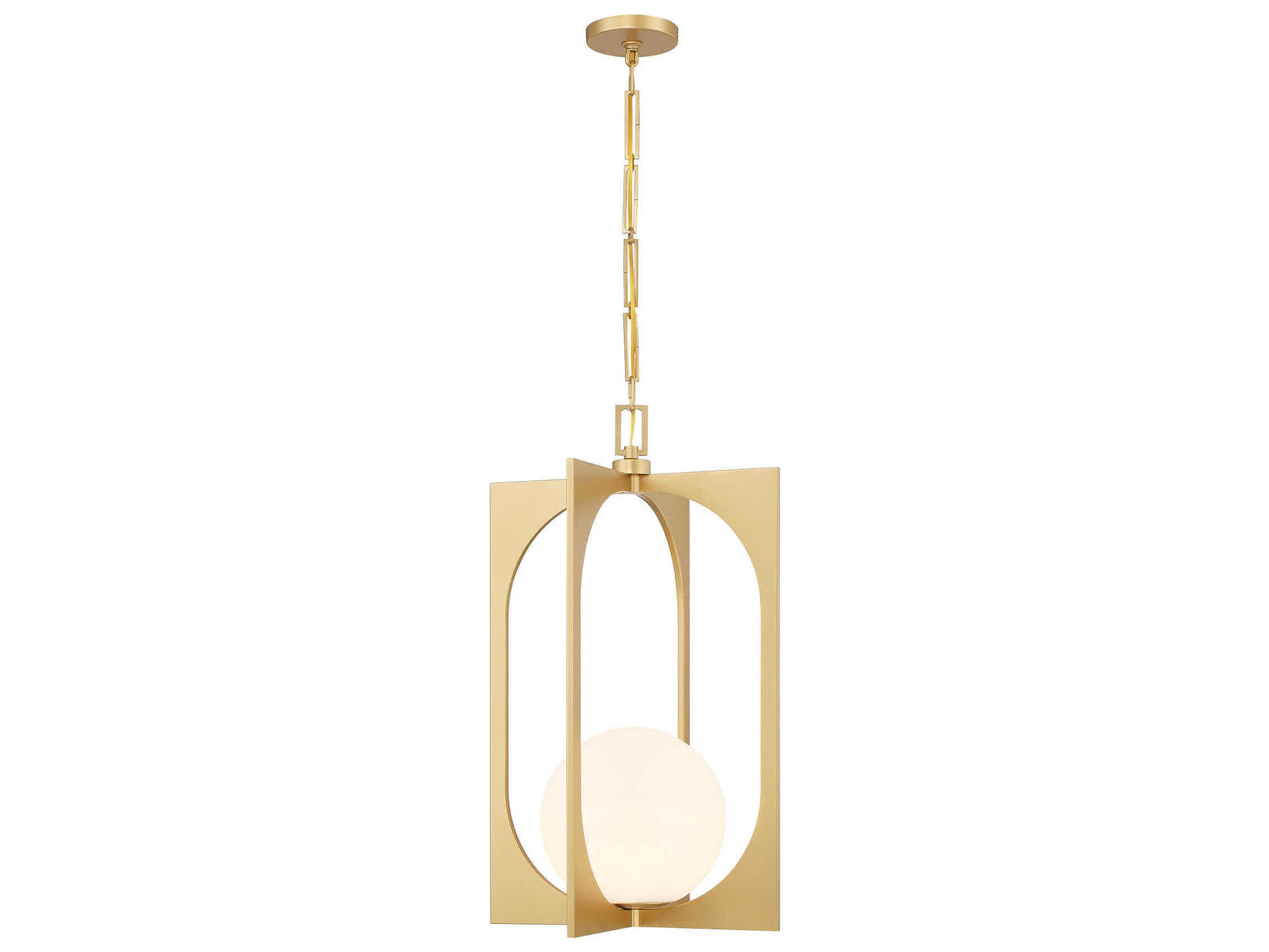 Savoy House Harding 1-Light Spun Gold Globe Lantern Pendant