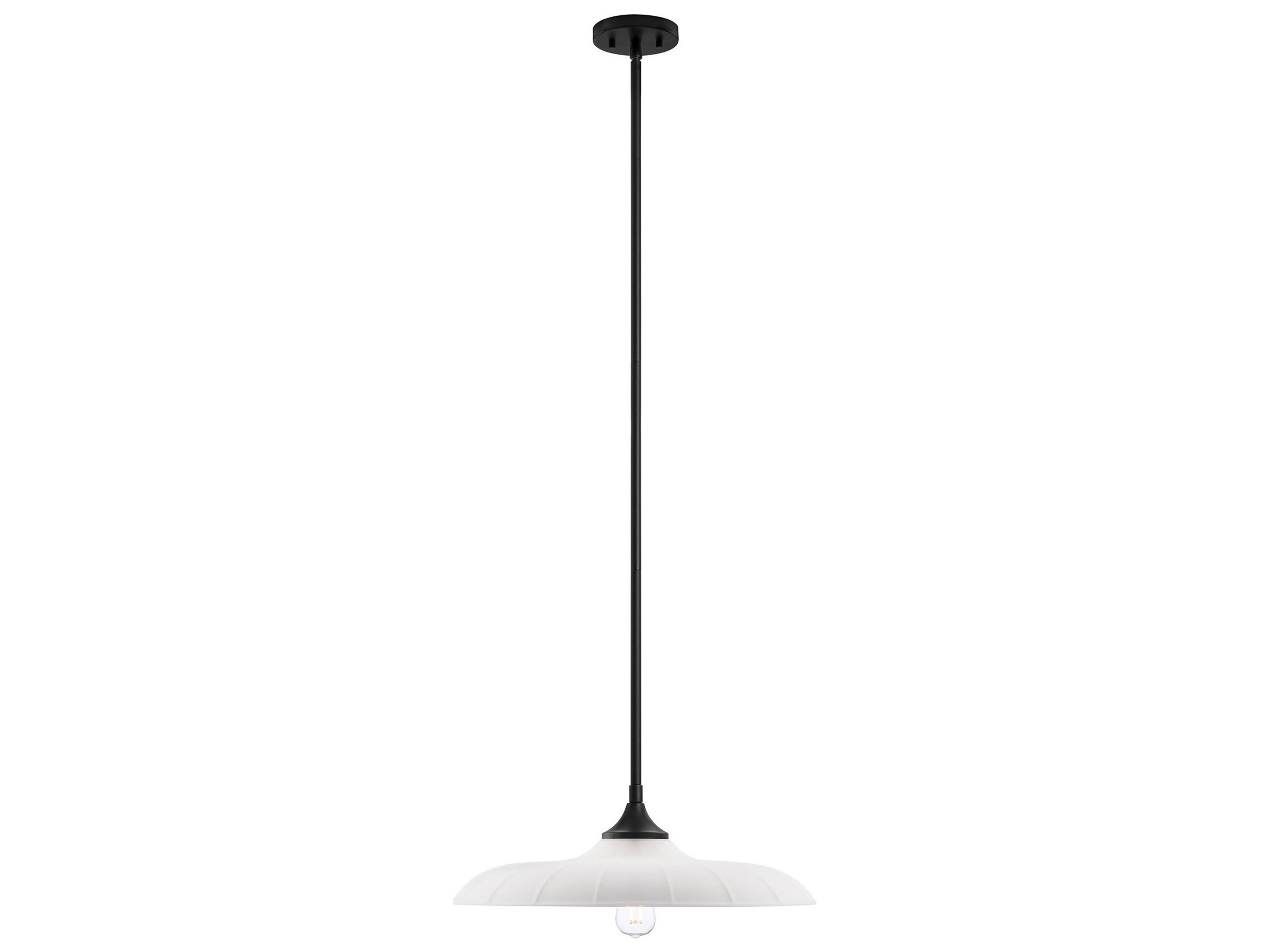 Savoy House Hadley 1-Light Matte Black Dome Pendant