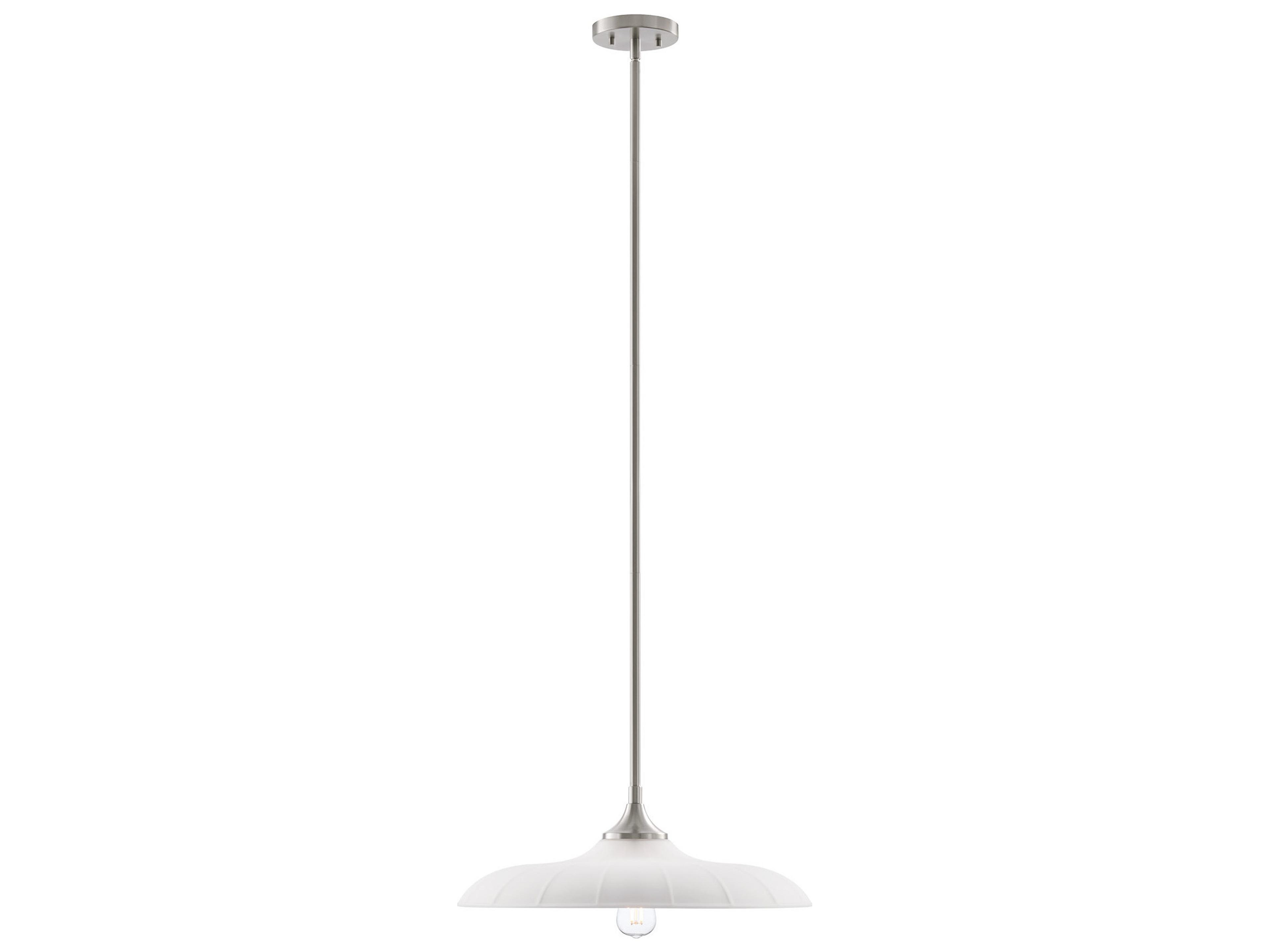 Savoy House Hadley 1-Light Satin Nickel Dome Pendant