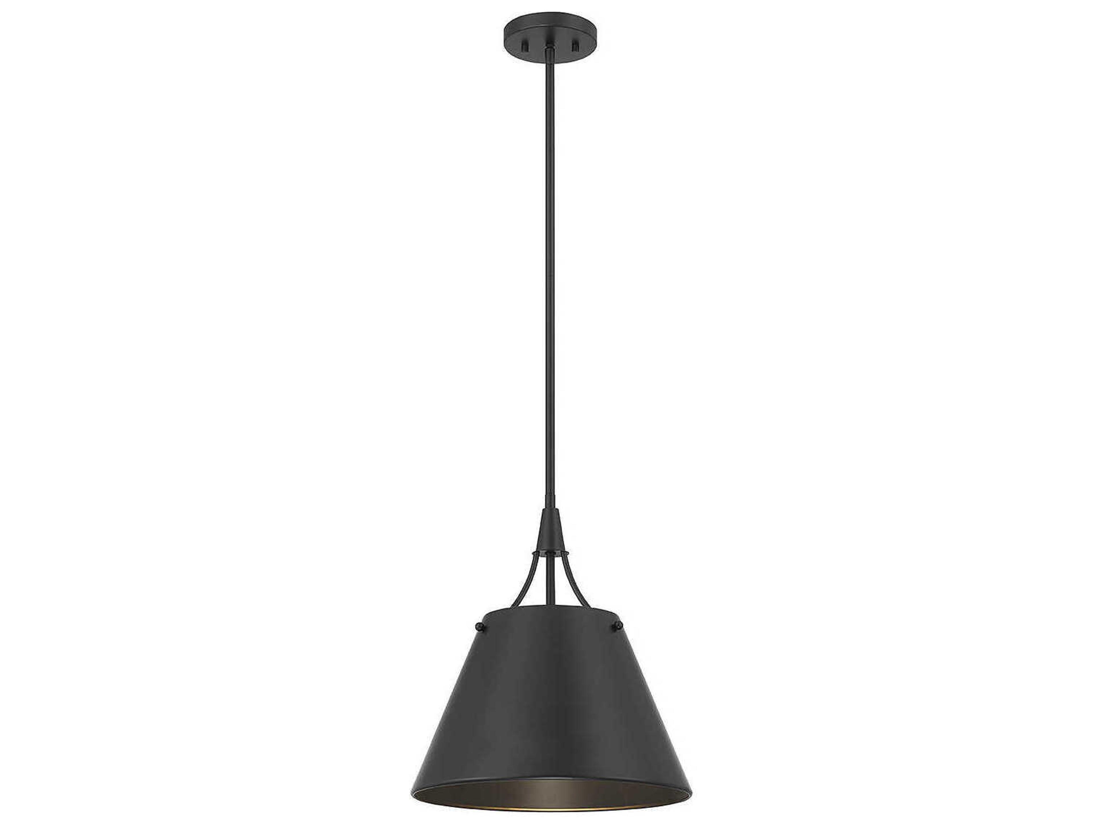 Savoy House Willis 1-Light Matte Black Empire Pendant