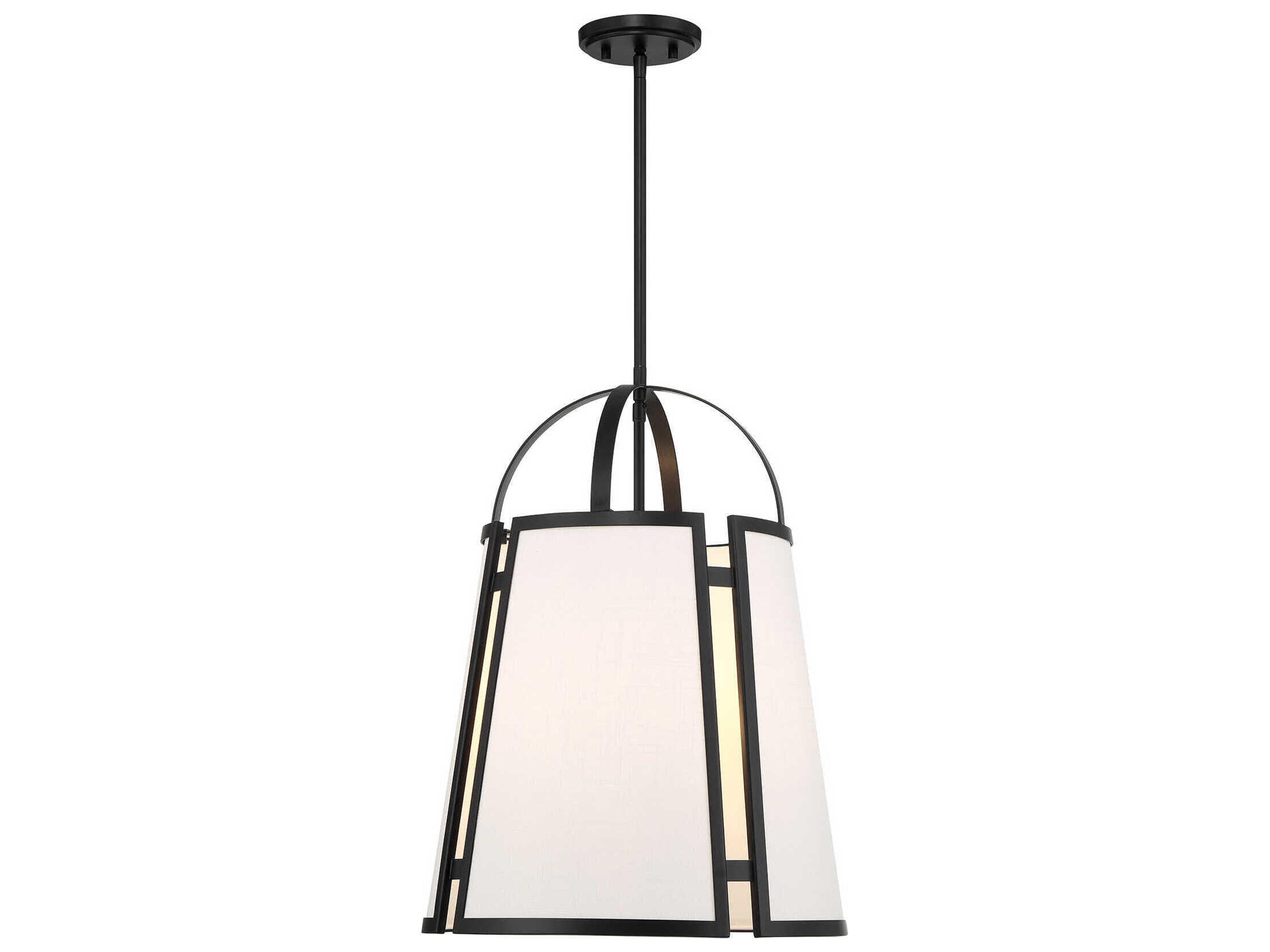 Savoy House Chartwell 4-Light Matte Black Drum Pendant
