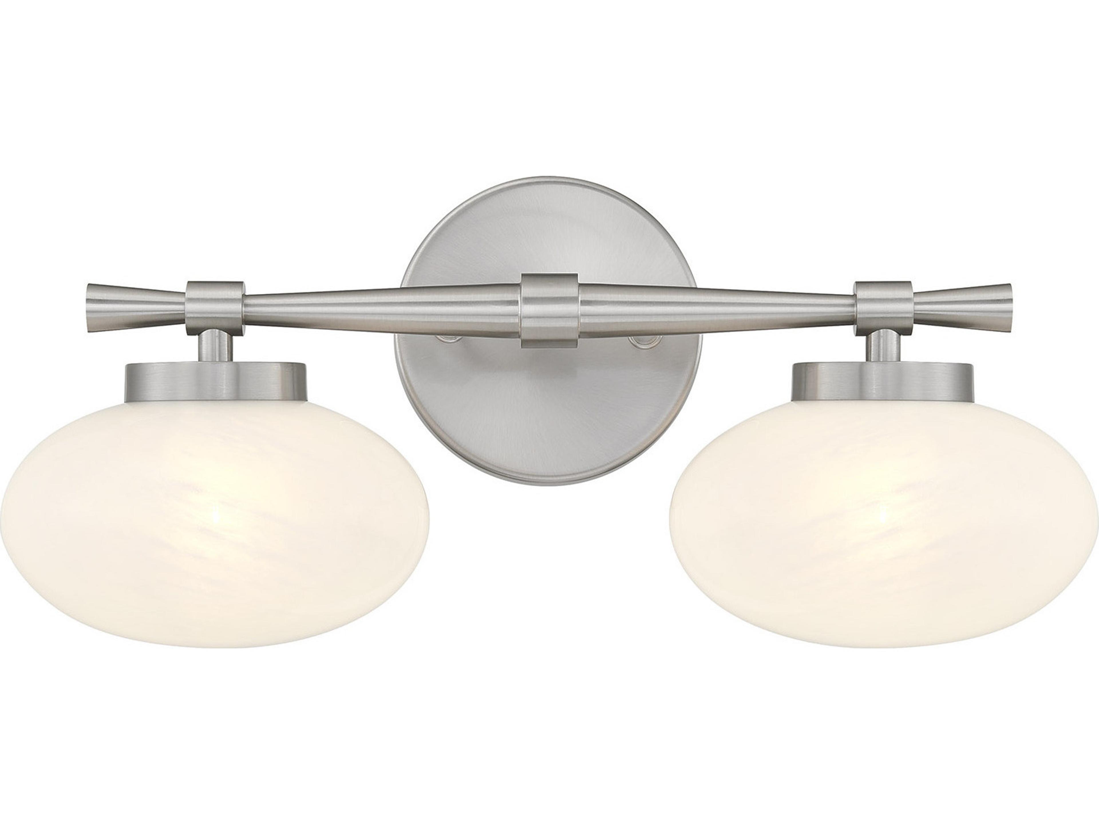 Savoy House Barrow 2-Light Satin Nickel Vanity Light