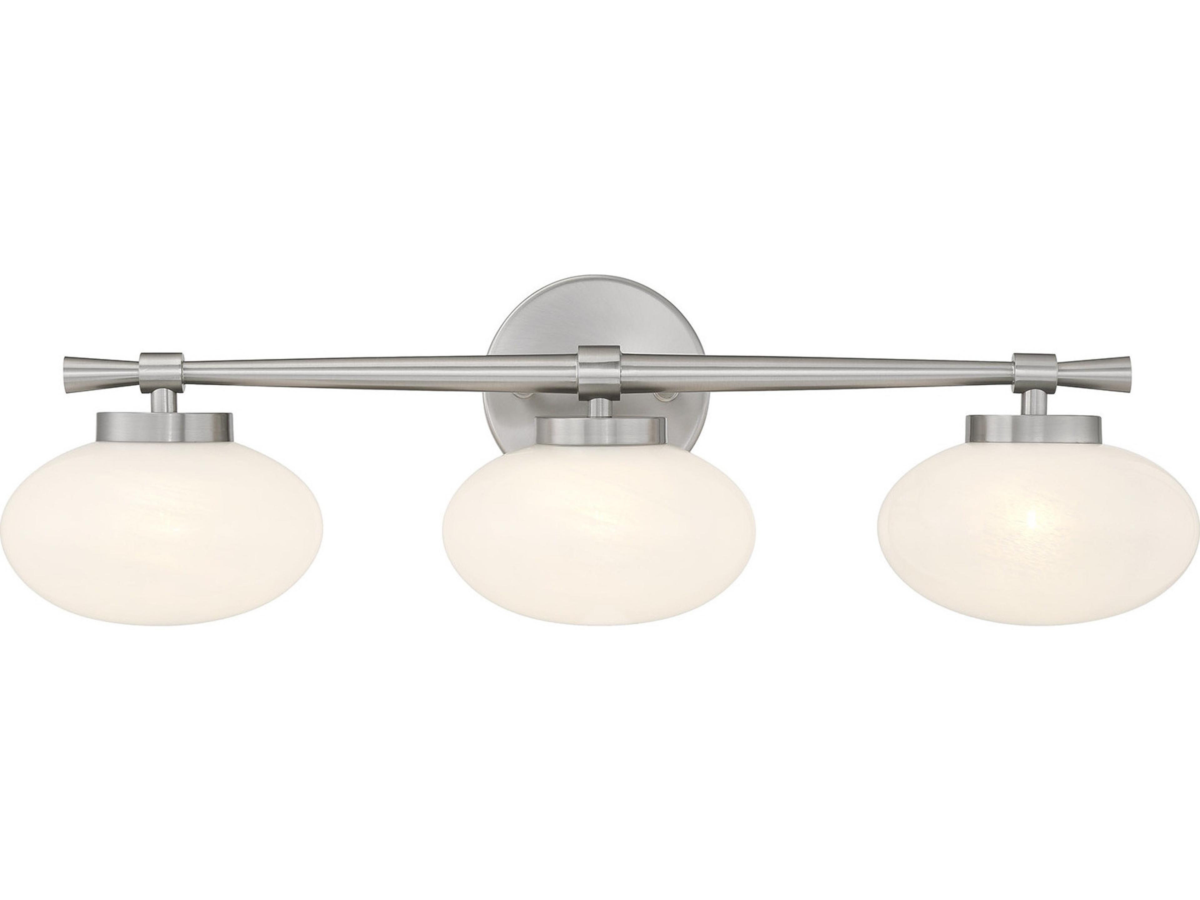 Savoy House Barrow 3-Light Satin Nickel Vanity Light
