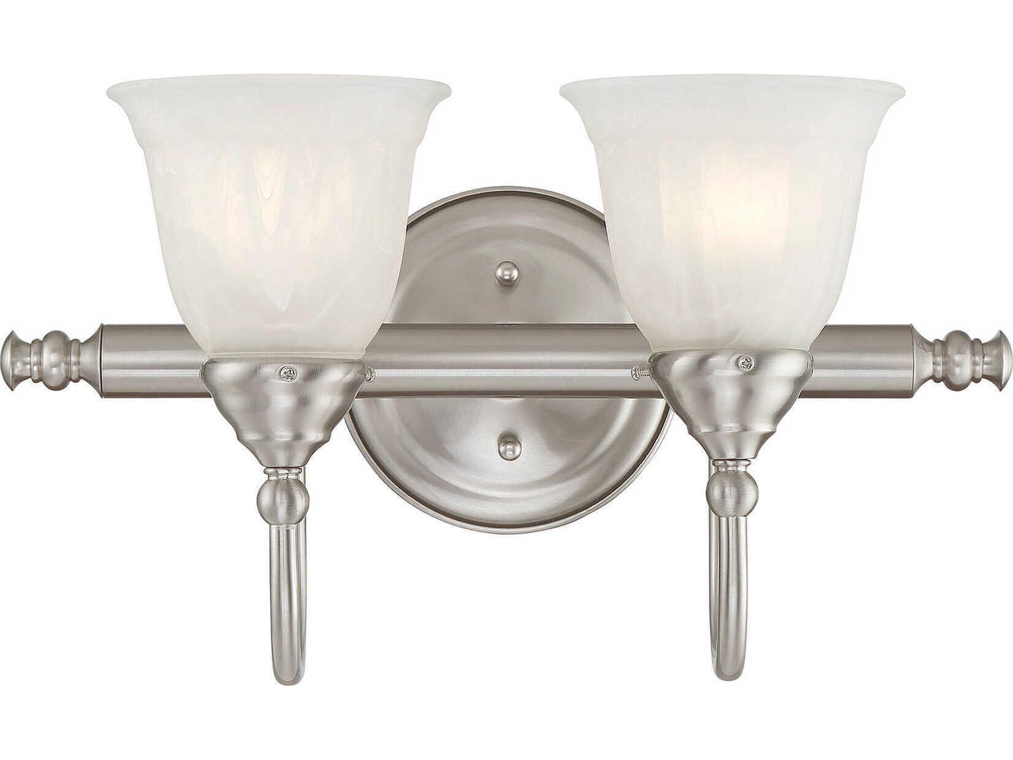 Savoy House Brunswick 2-Light Satin Nickel Vanity Light