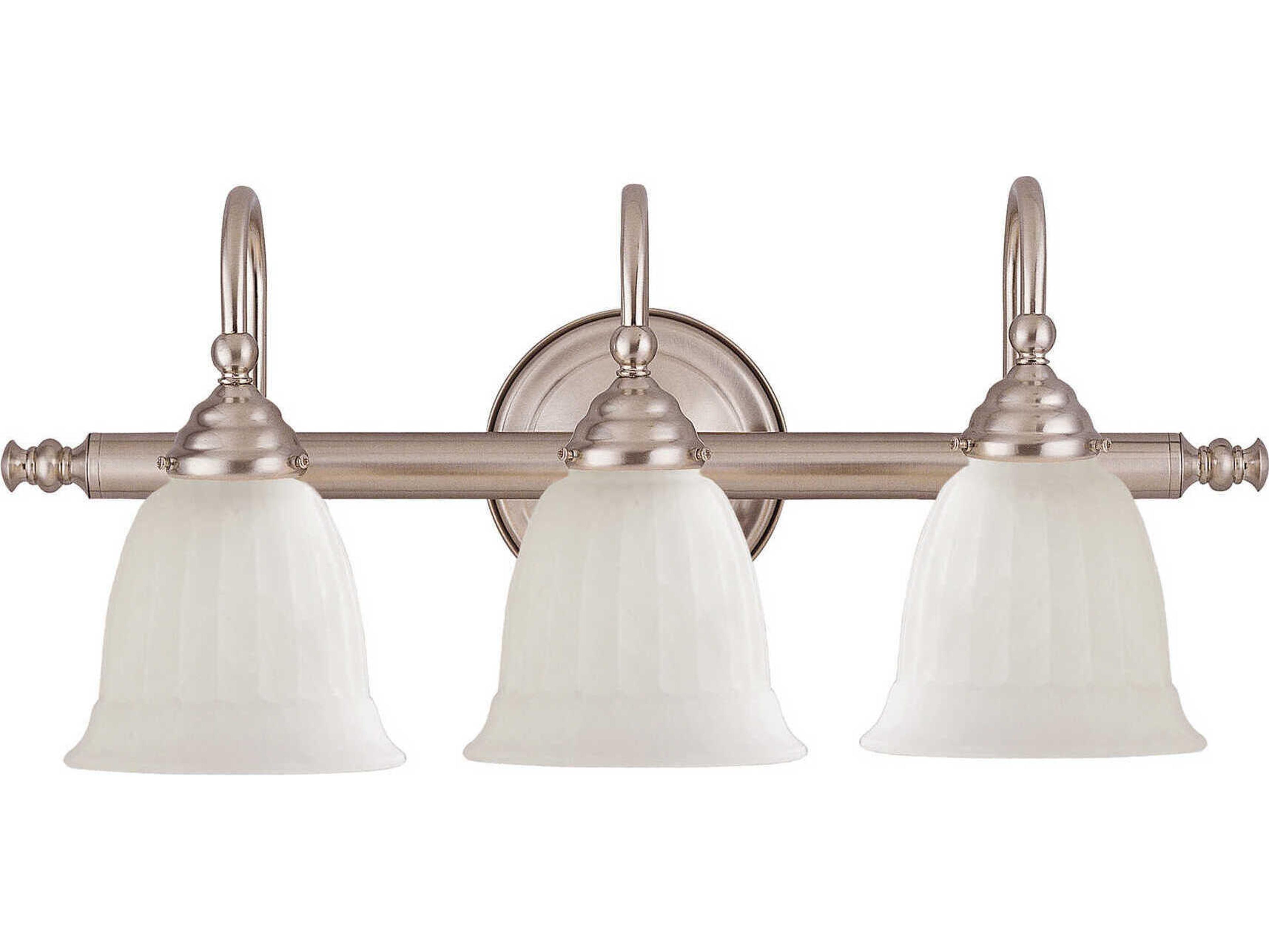 Savoy House Brunswick 3-Light Satin Nickel Vanity Light