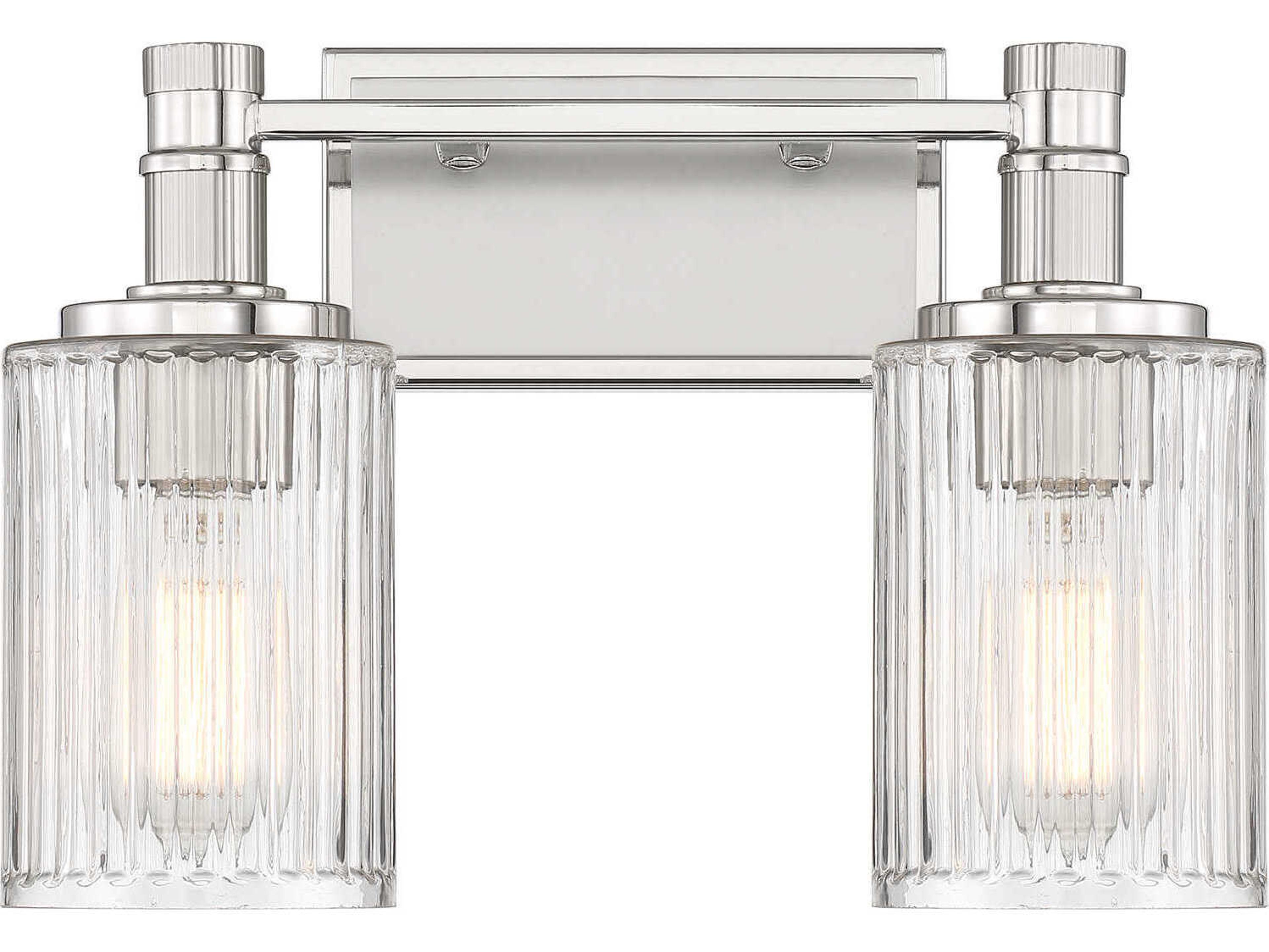 Savoy House Concord 2-Light Silver Polished Nickel Vanity Light