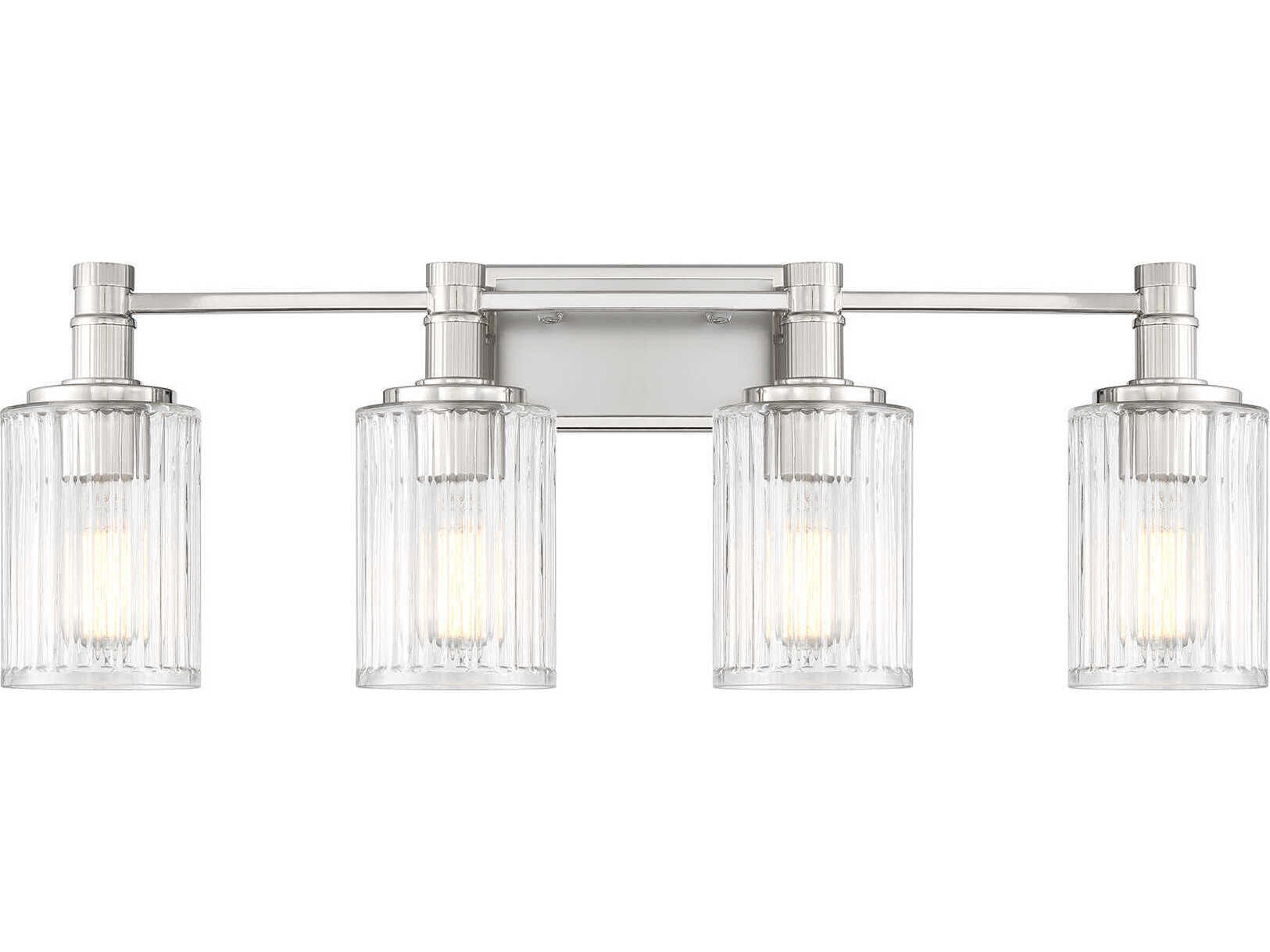 Savoy House Concord 4-Light Silver Polished Nickel Vanity Light