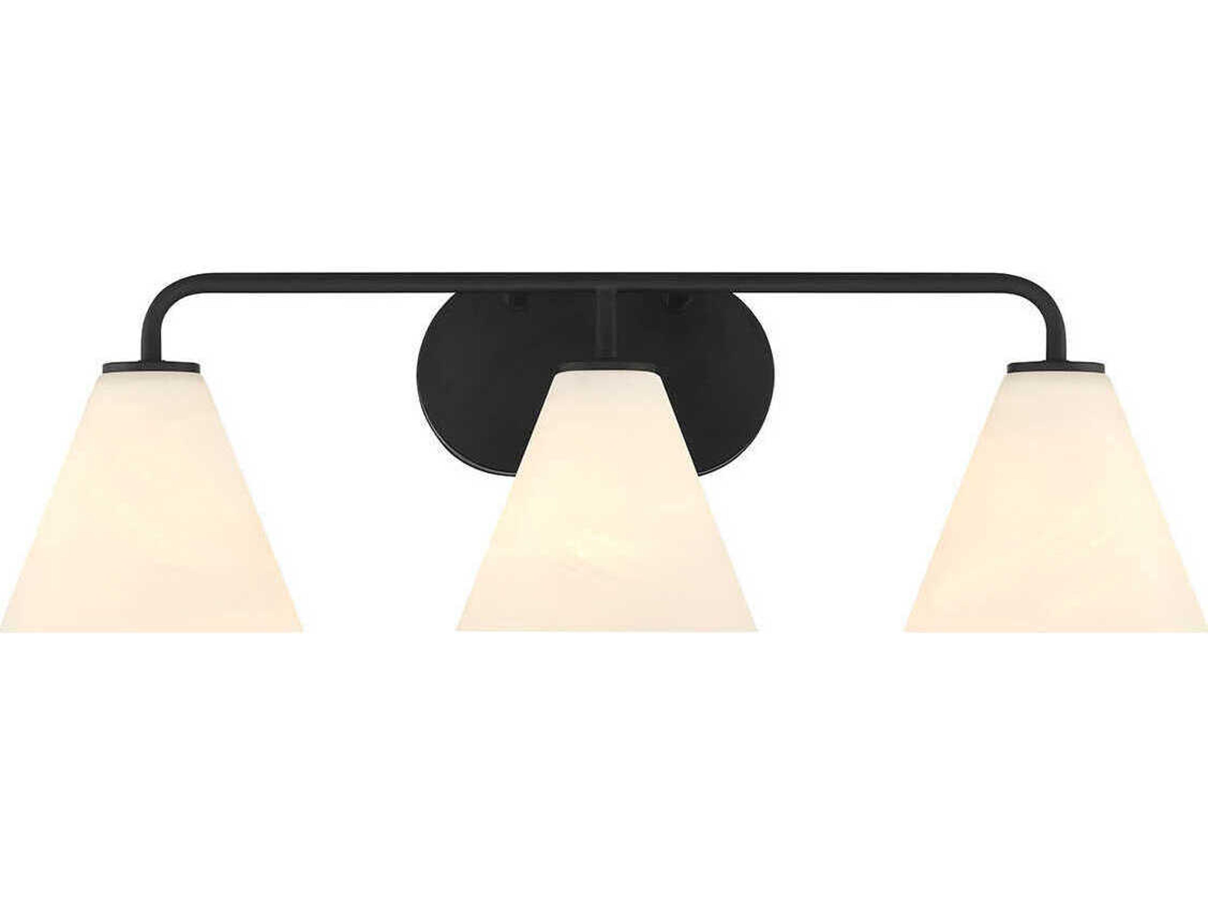 Savoy House Blair 3-Light Matte Black Vanity Light