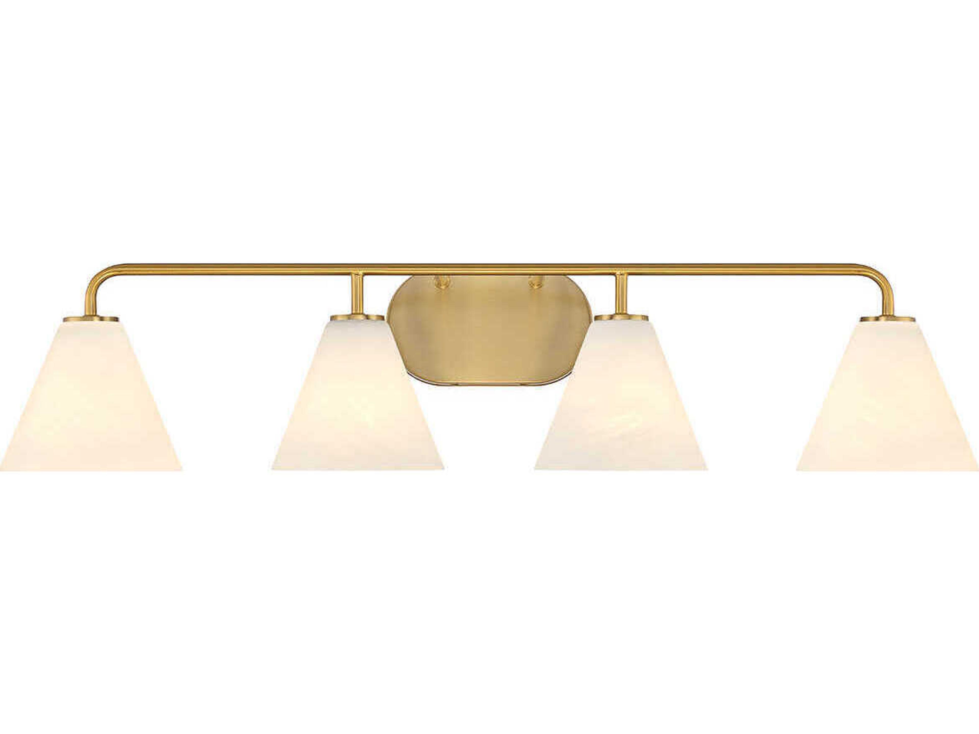 Savoy House Blair 4-Light Warm Brass Vanity Light