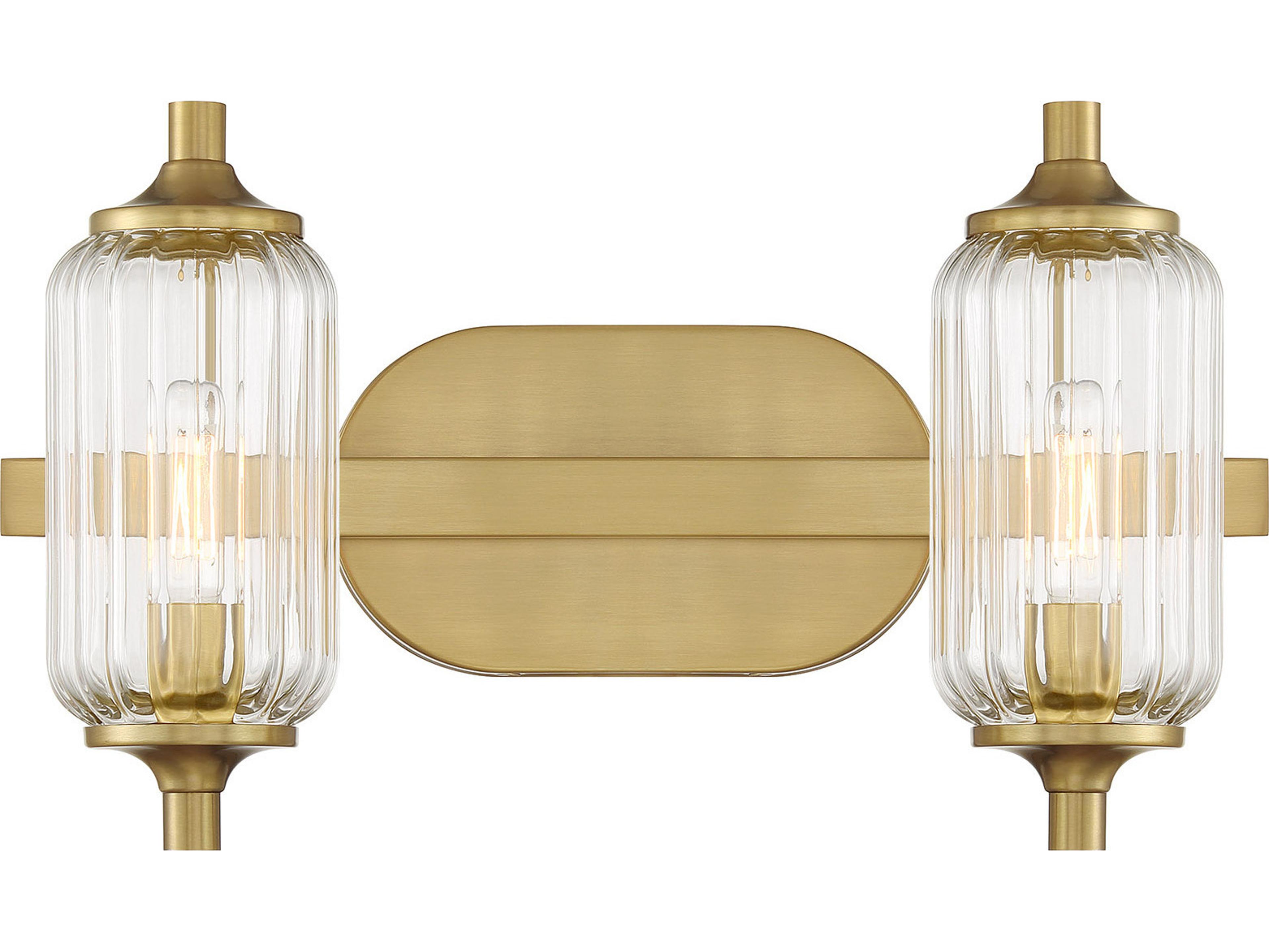 Savoy House Holton 2-Light Warm Brass Vanity Light
