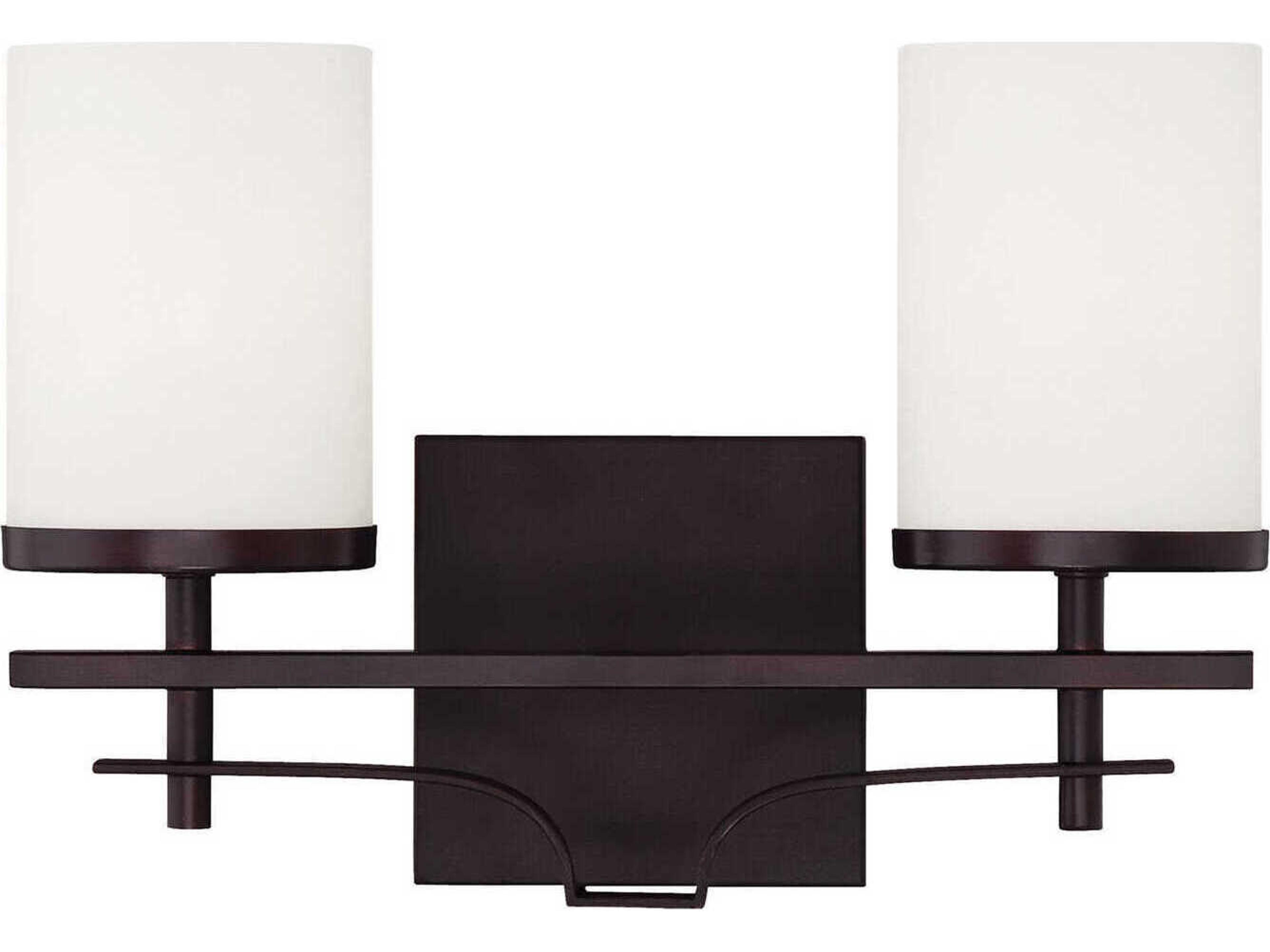 Savoy House Colton 2-Light English Bronze Glass Vanity Light