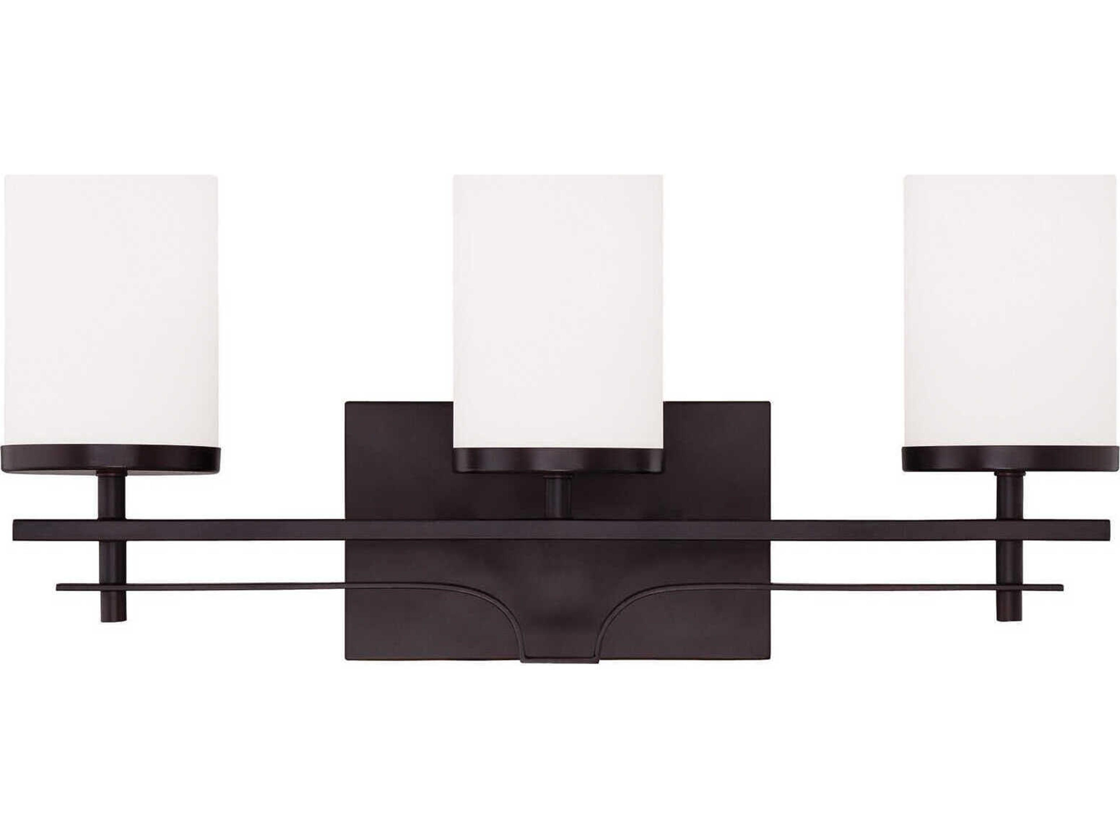 Savoy House Colton 3-Light English Bronze Glass Vanity Light