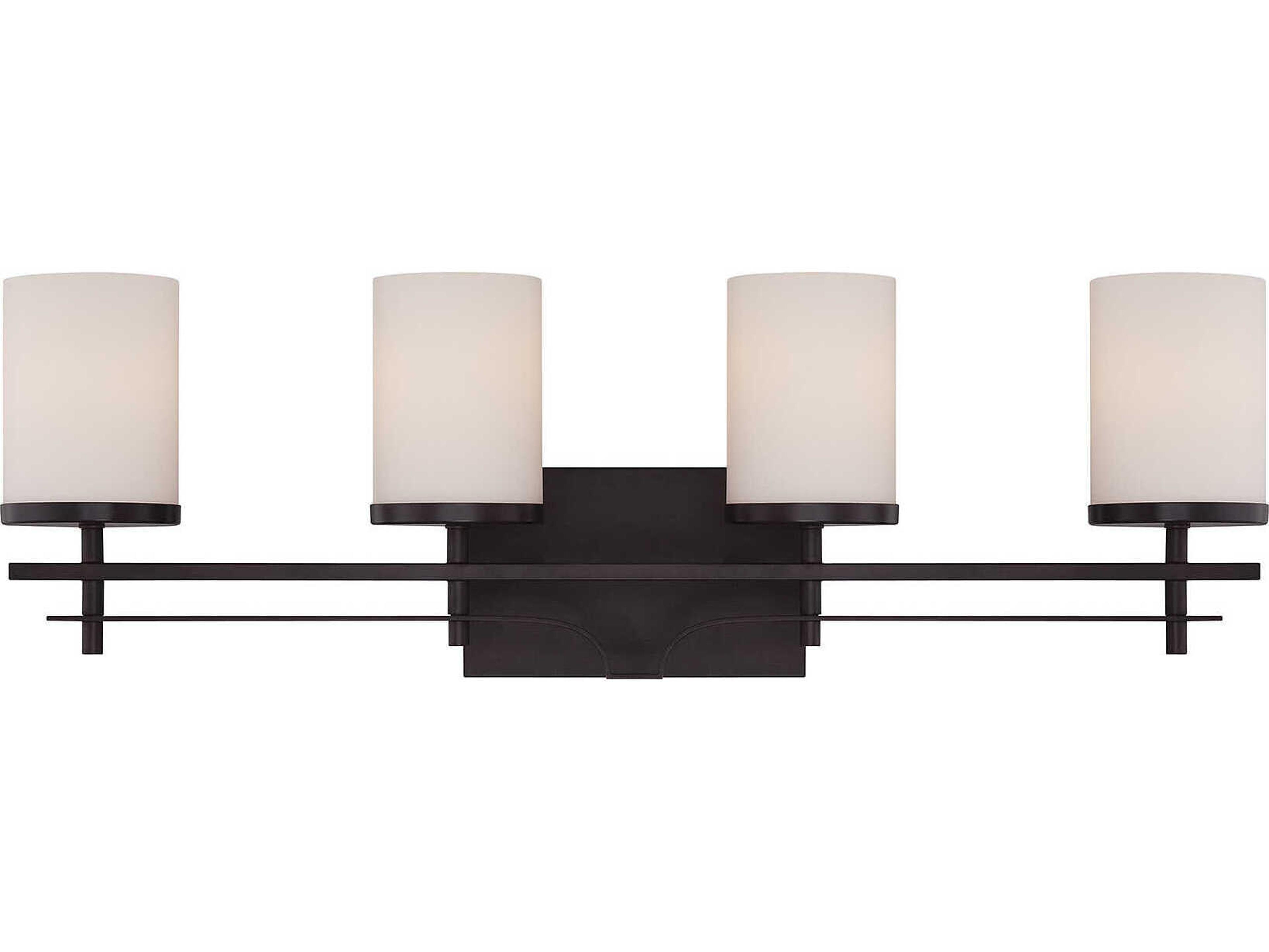 Savoy House Colton 4-Light English Bronze Glass Vanity Light
