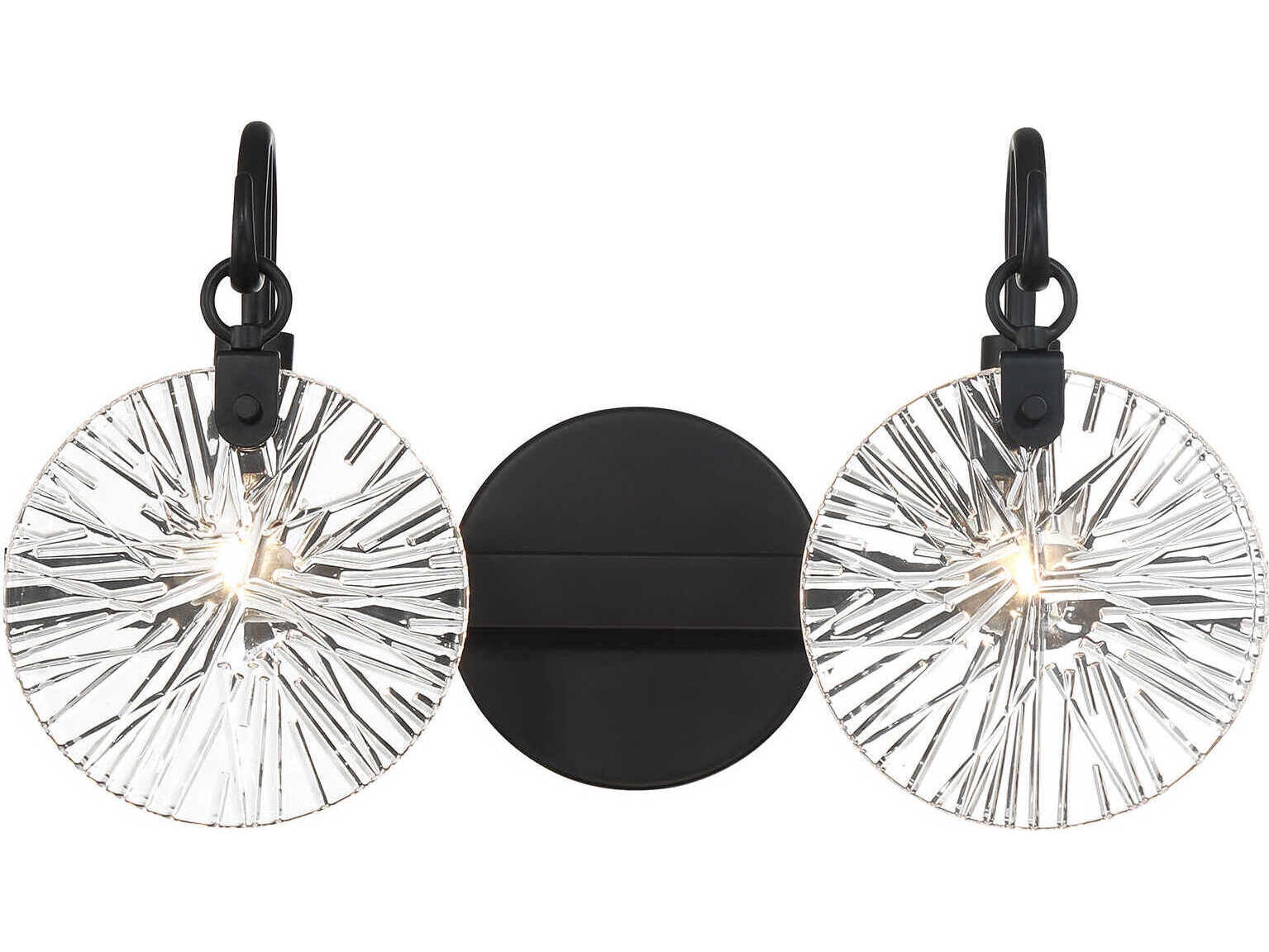 Savoy House Addison 2-Light Matte Black Vanity Light
