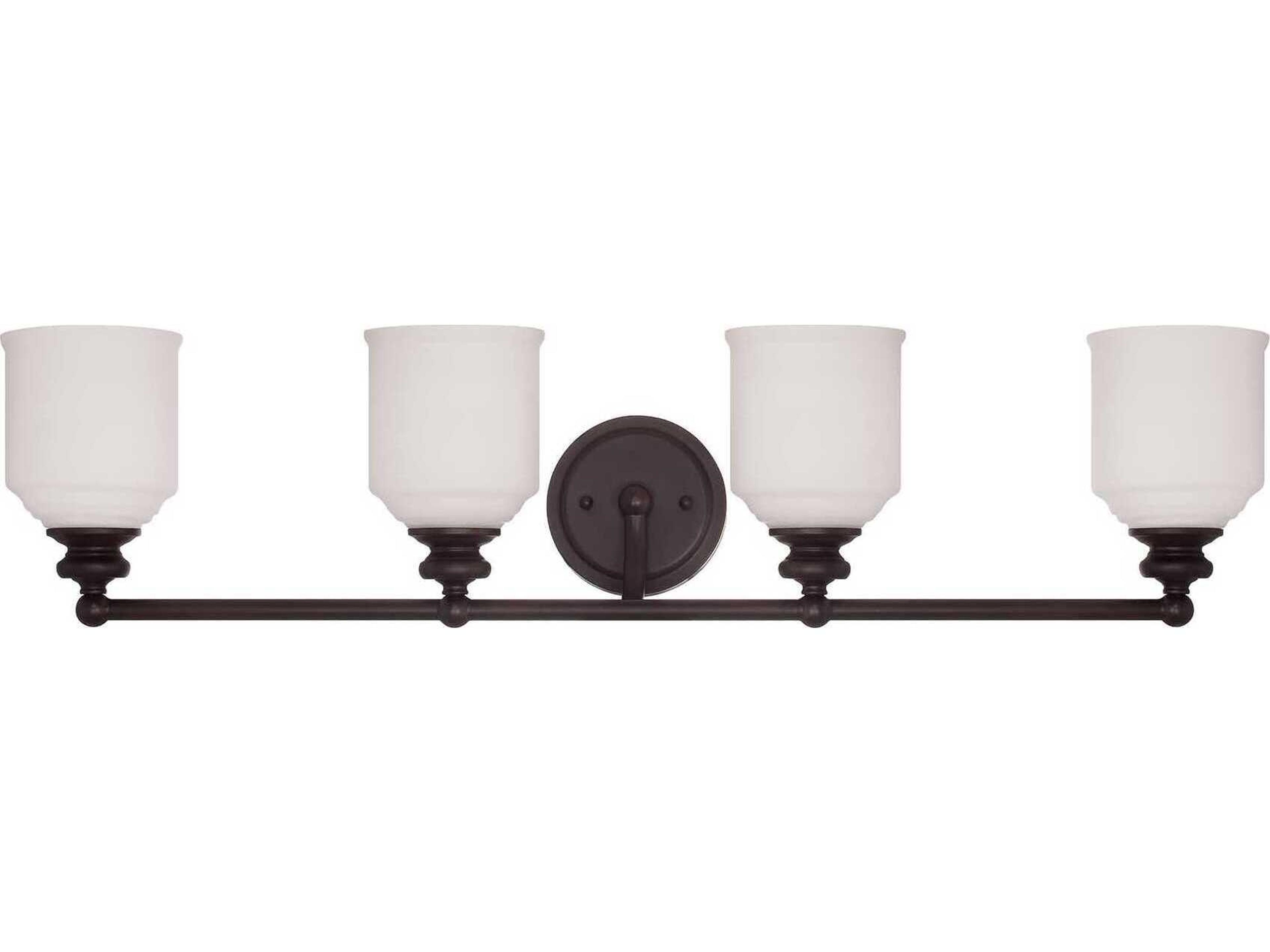 Savoy House Melrose 4-Light English Bronze Glass Vanity Light
