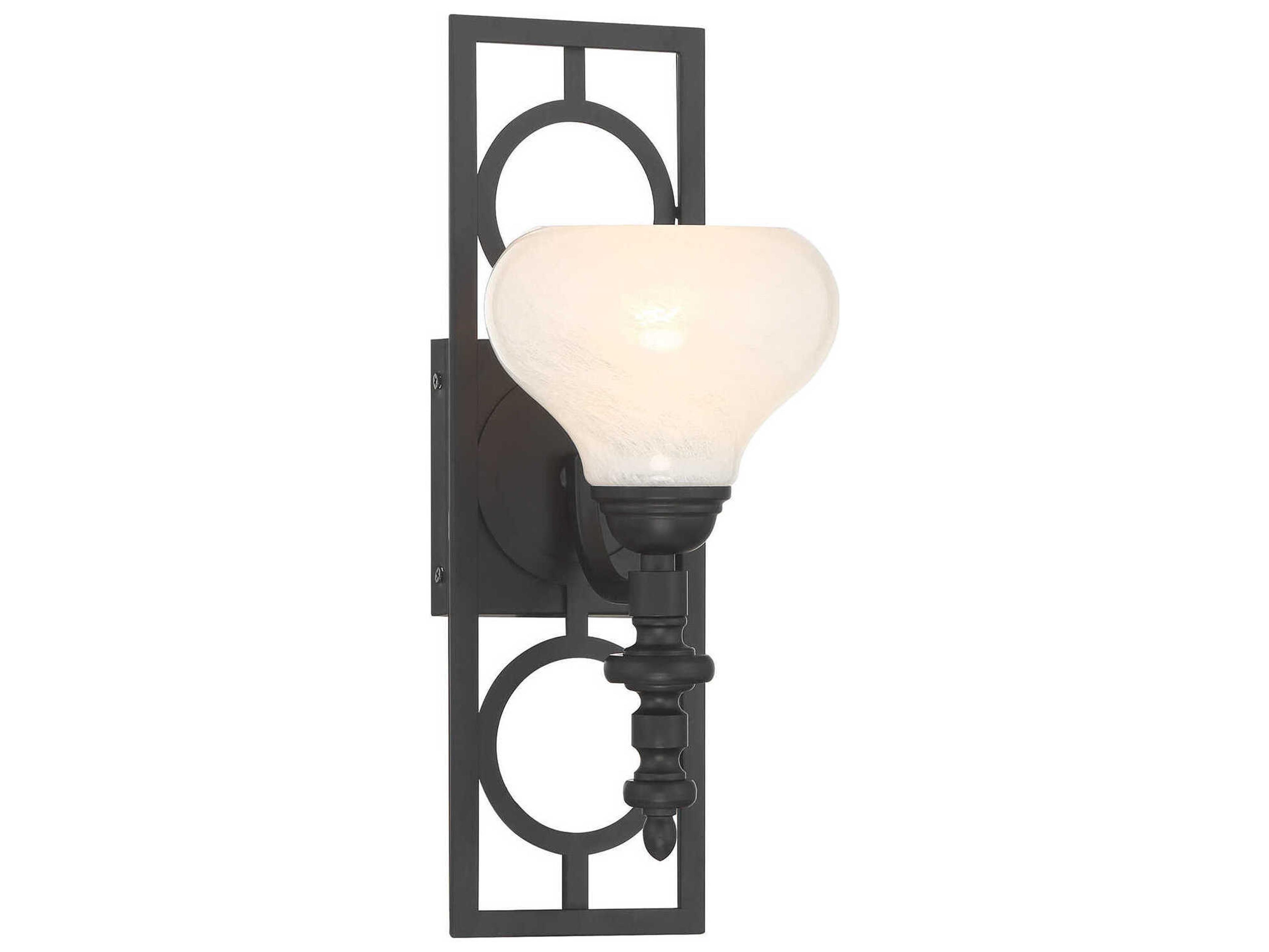 Savoy House Allston 1-Light Matte Black Wall Sconce