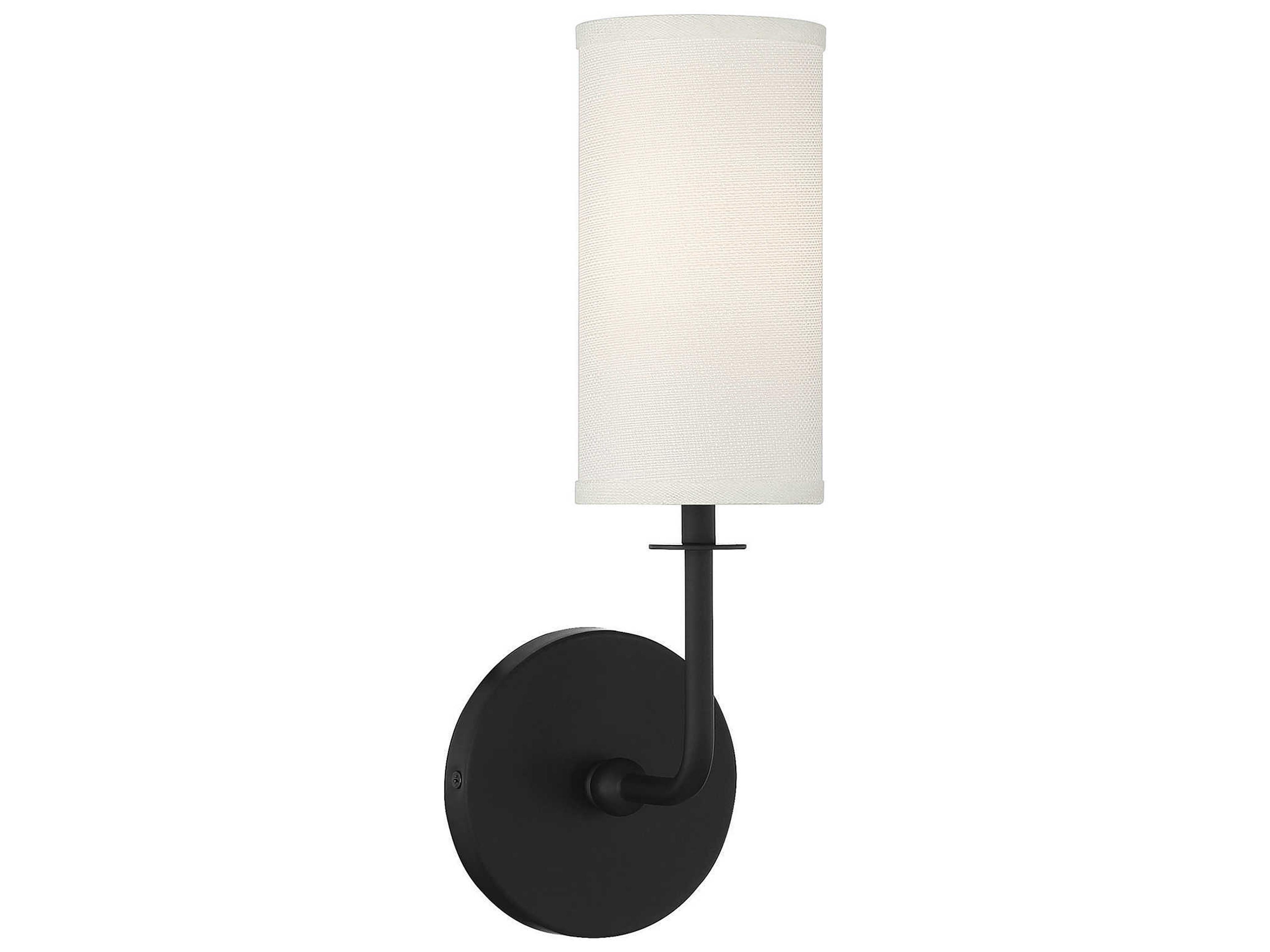 Savoy House Powell 1-Light Matte Black Wall Sconce