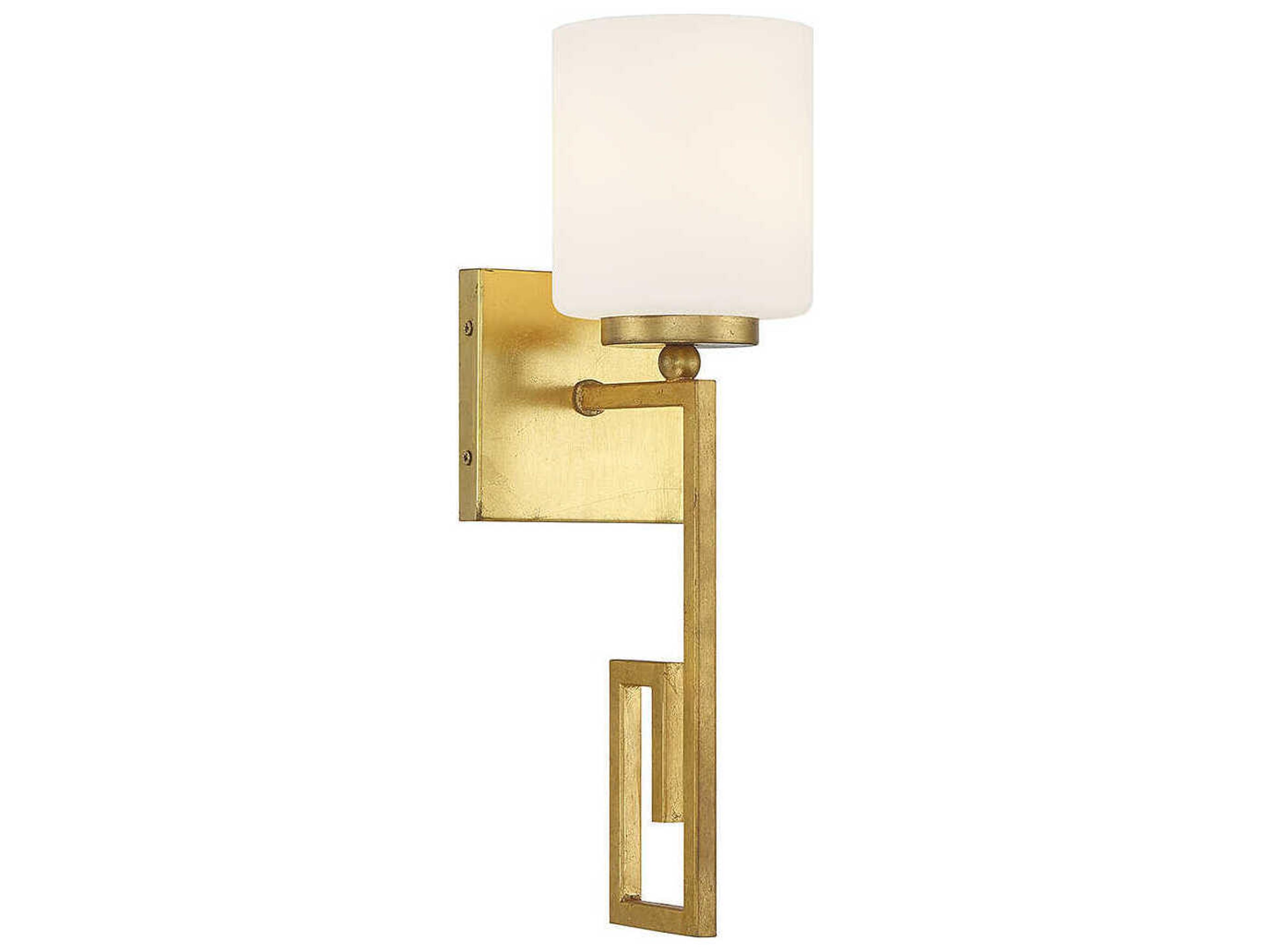 Savoy House Quatrain 1-Light True Gold Wall Sconce