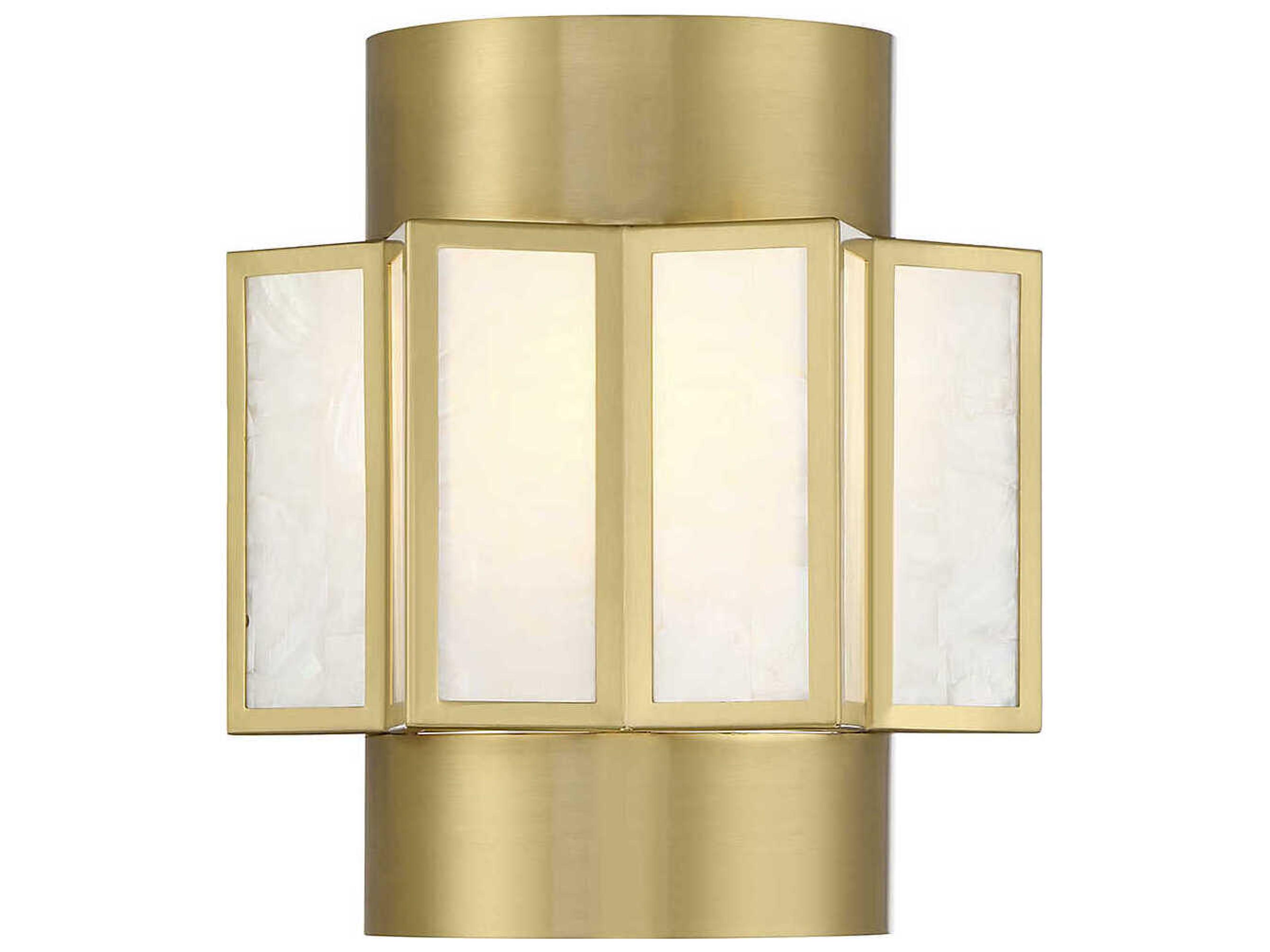 Savoy House Gideon 2-Light Warm Brass Wall Sconce