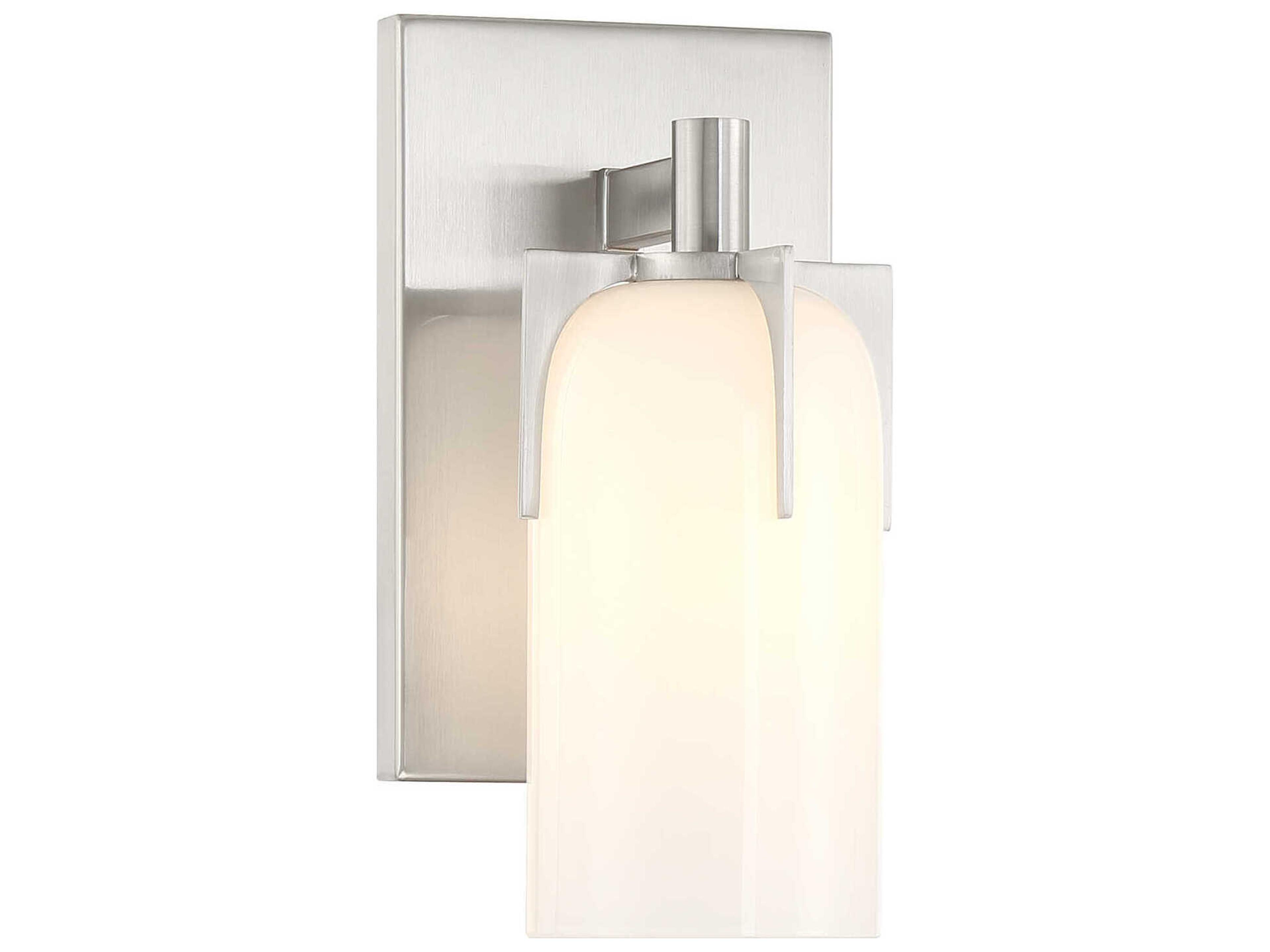 Savoy House Caldwell 1-Light Satin Nickel Vanity Light