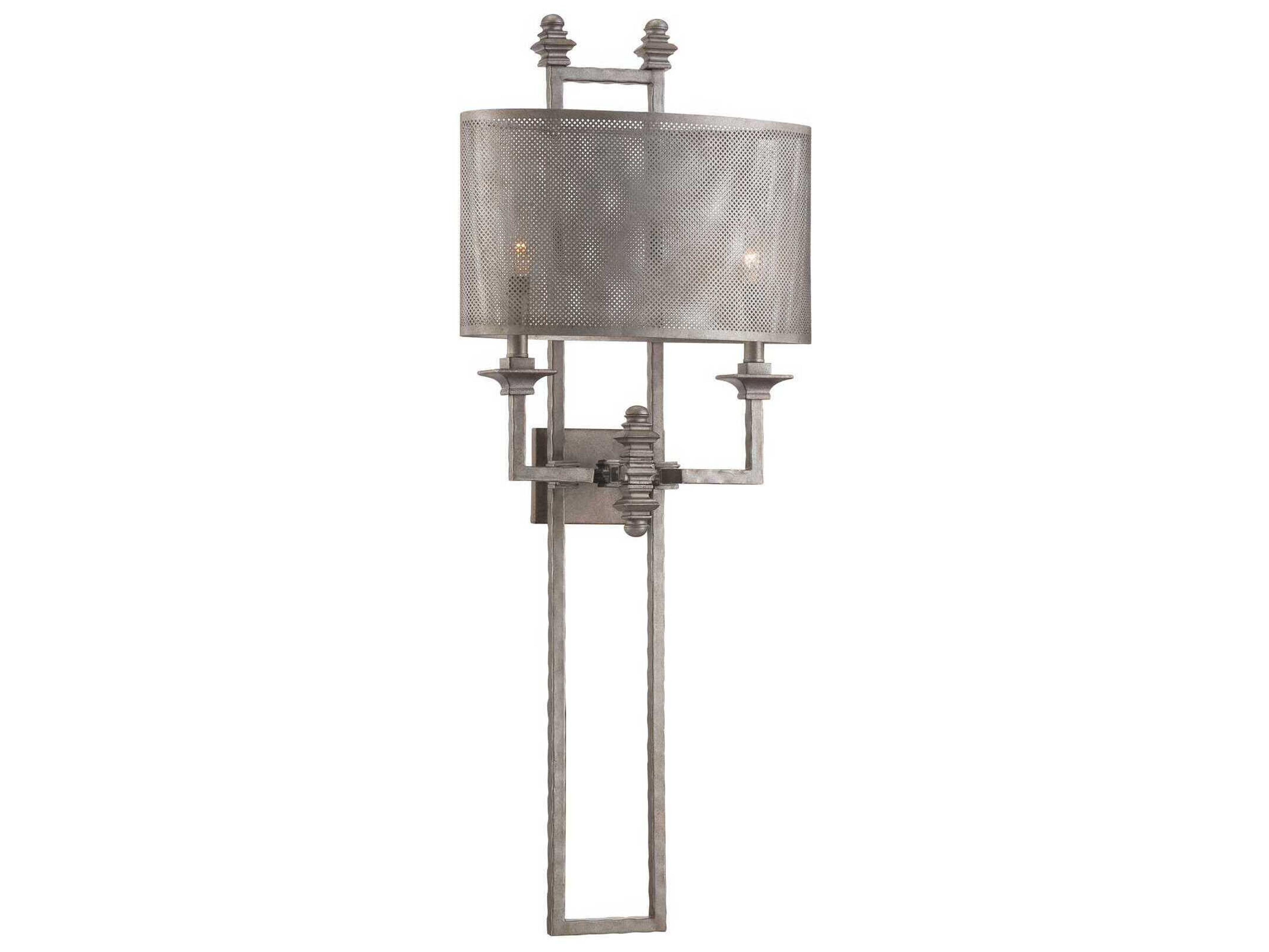 Savoy House Structure 2-Light Aged Steel Vanity Light