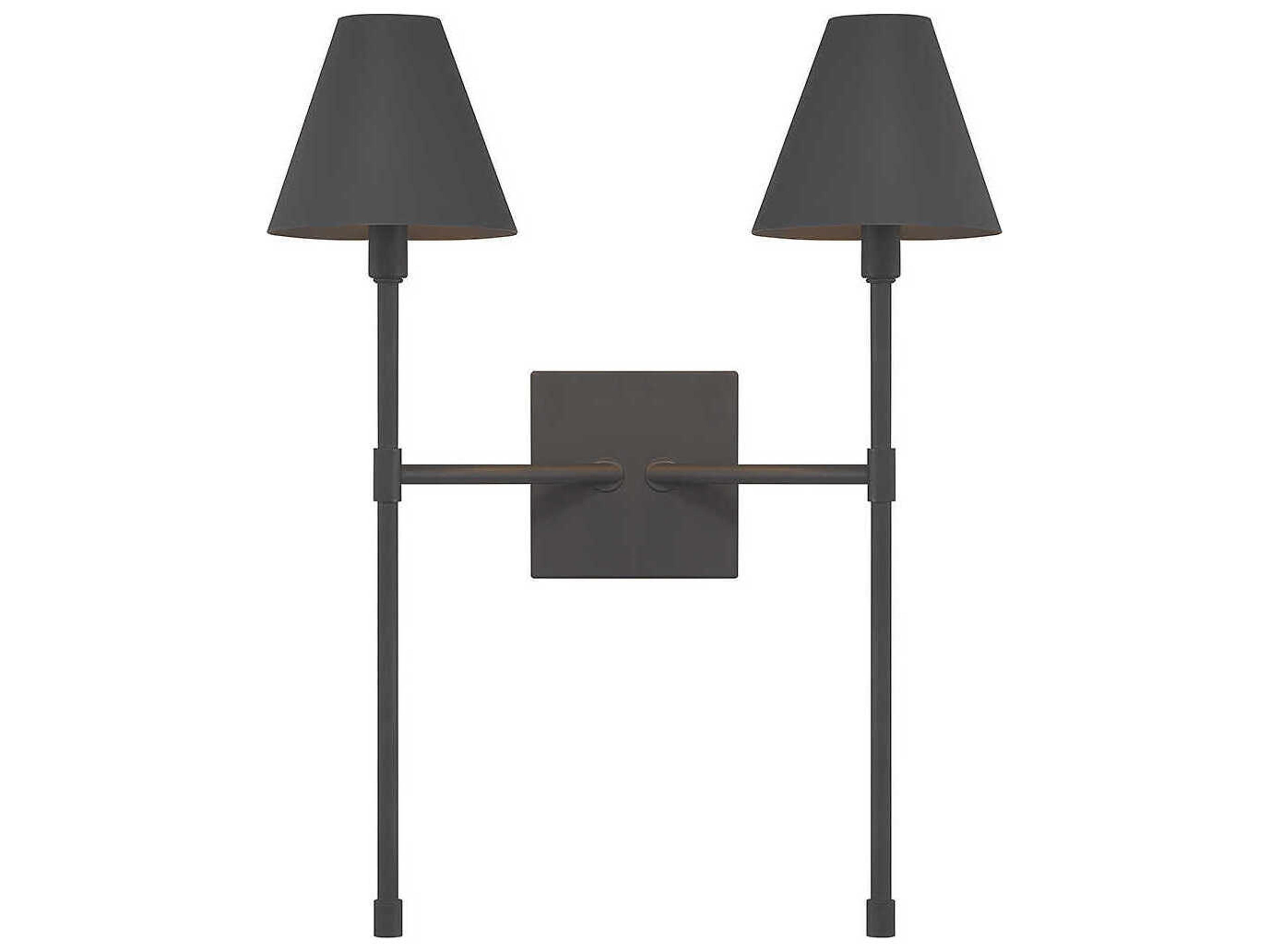 Savoy House Jefferson 2-Light Matte Black Wall Sconce