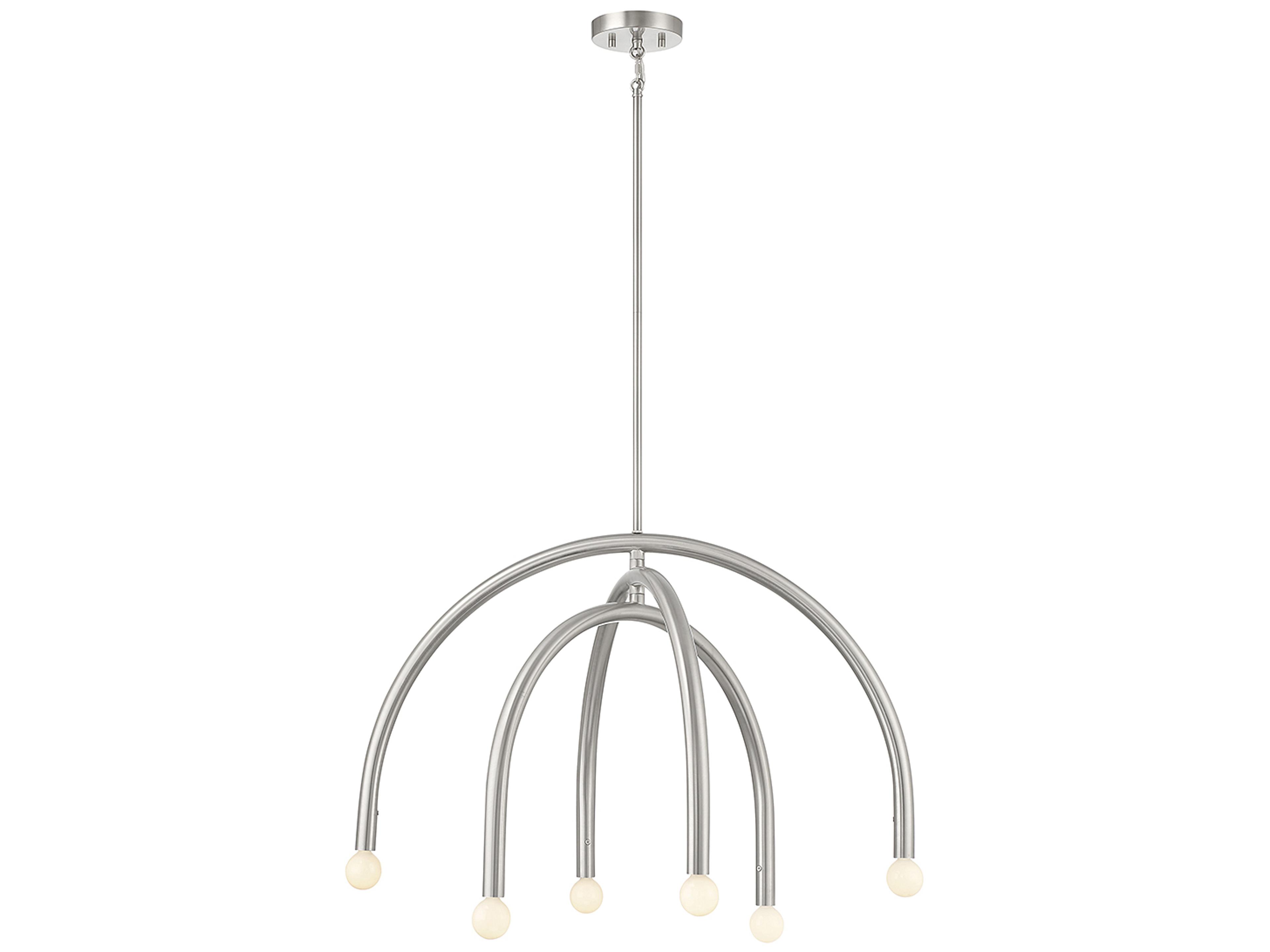 Savoy House Meridian 6-Light Brushed Nickel Chandelier