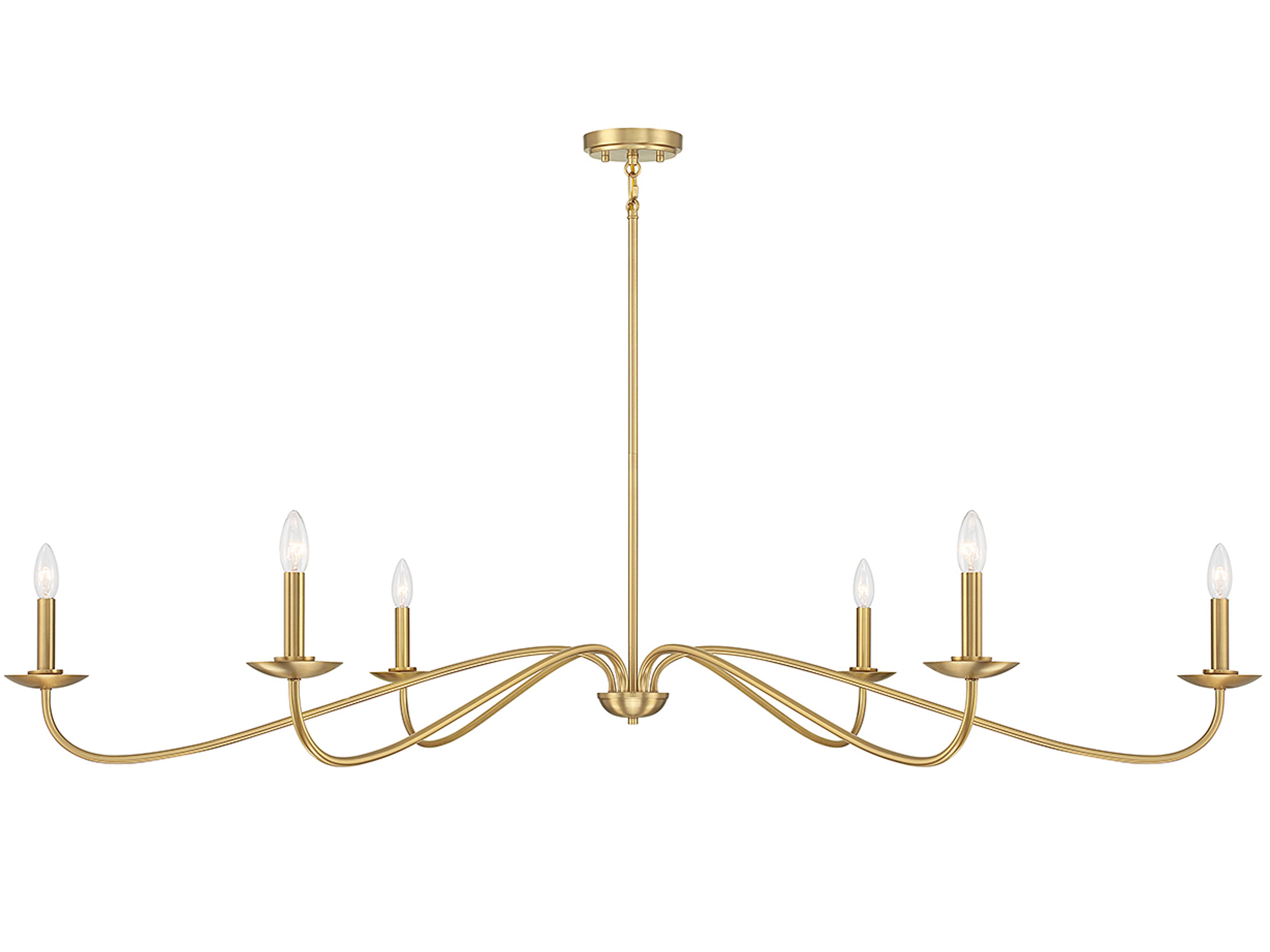 Savoy House Meridian 6-Light Natural Brass Chandelier