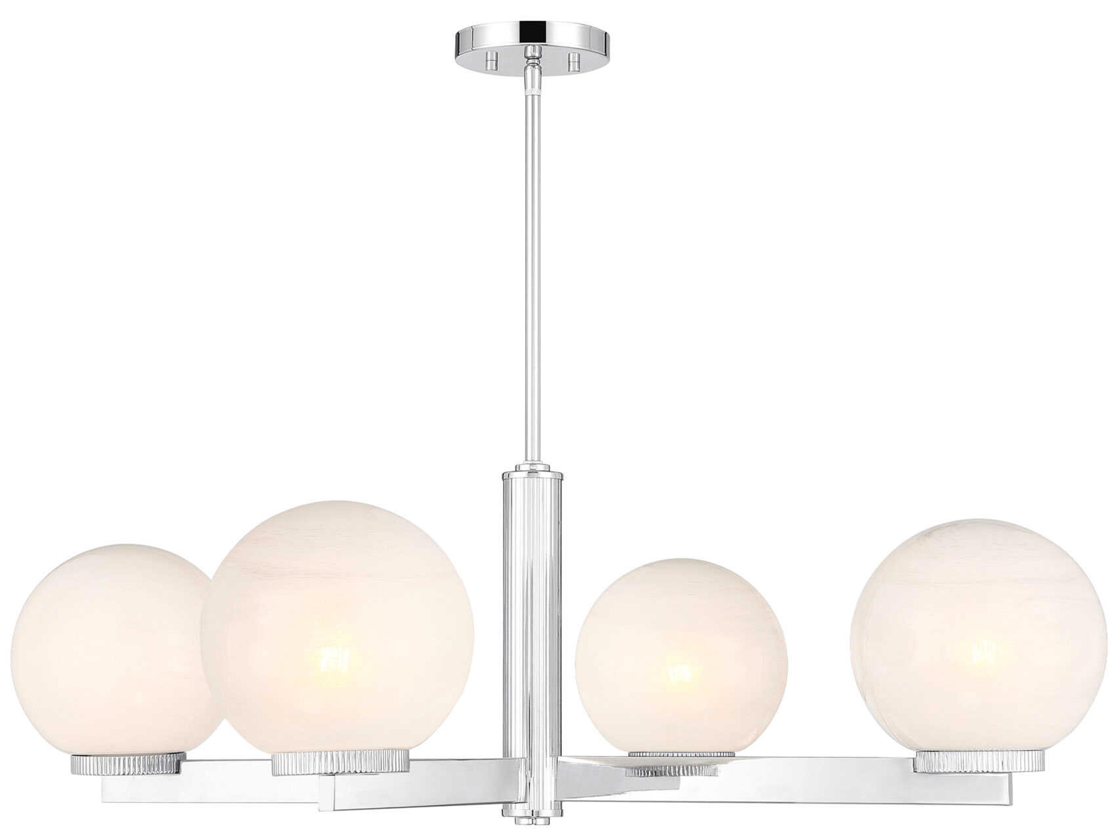 Savoy House Meridian 4-Light Chrome Globe Chandelier