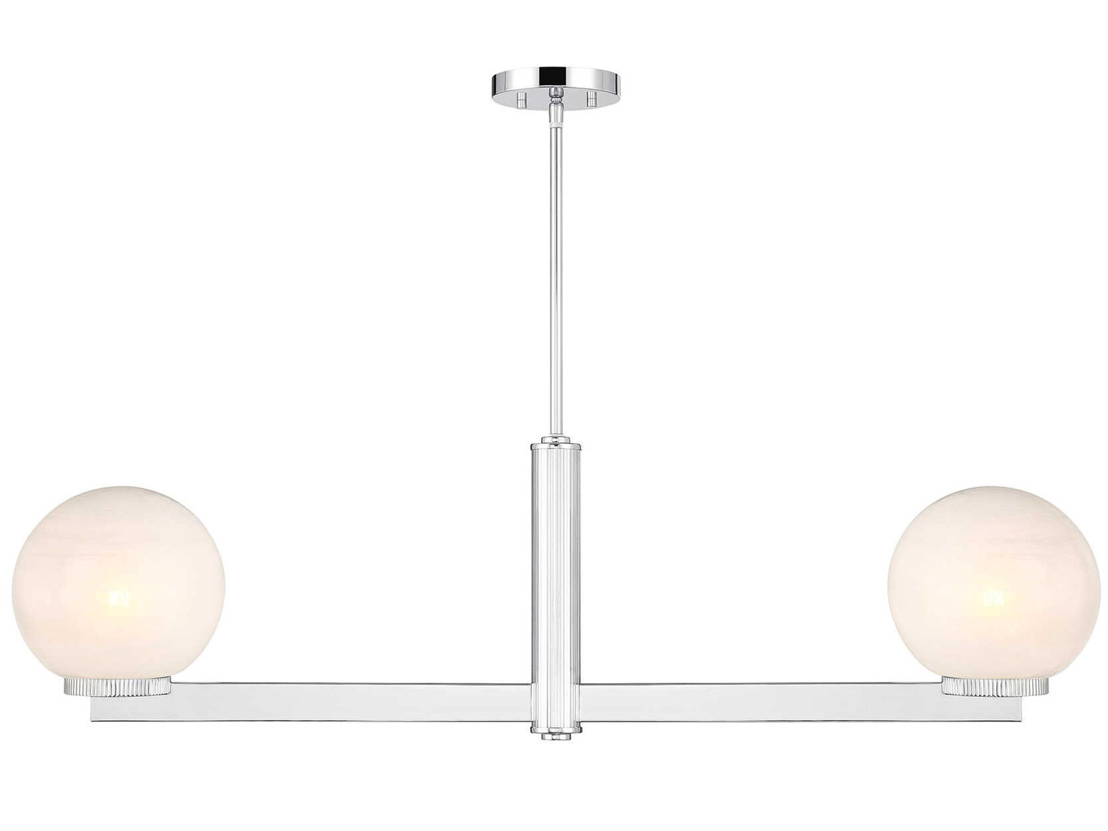 Savoy House Meridian 2-Light Chrome Globe Island Pendant