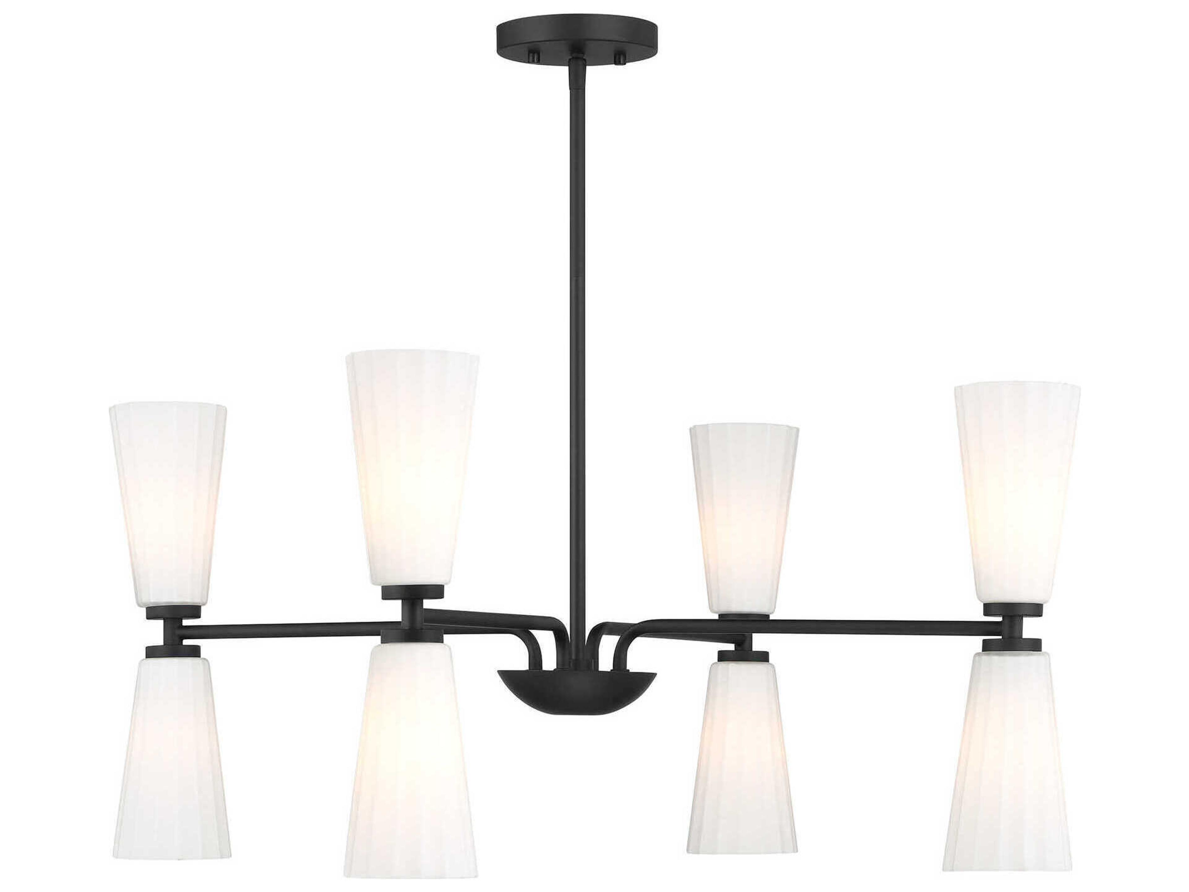 Savoy House Meridian 8-Light Matte Black Chandelier