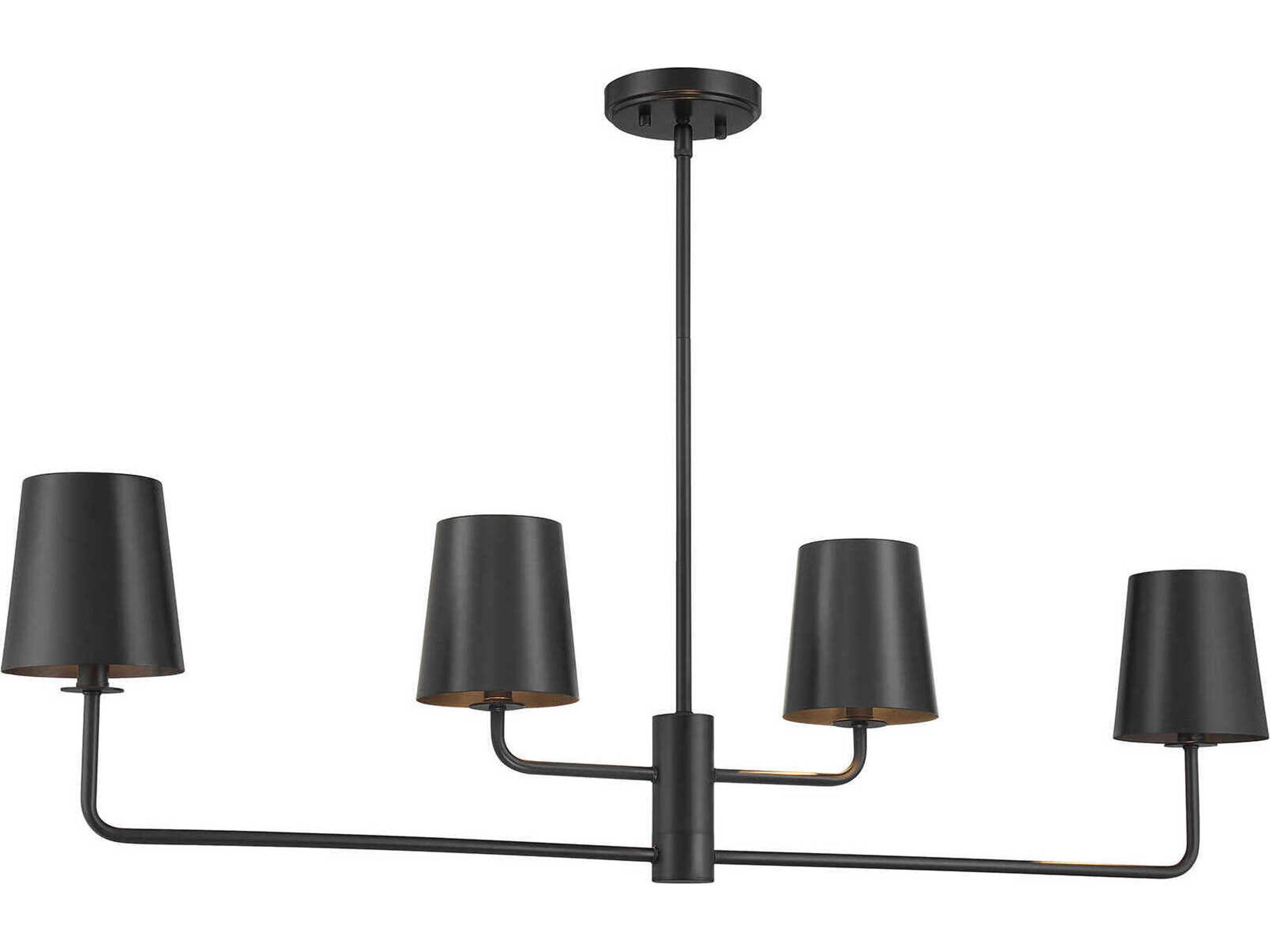 Savoy House Meridian 4-Light Matte Black Empire Island Pendant