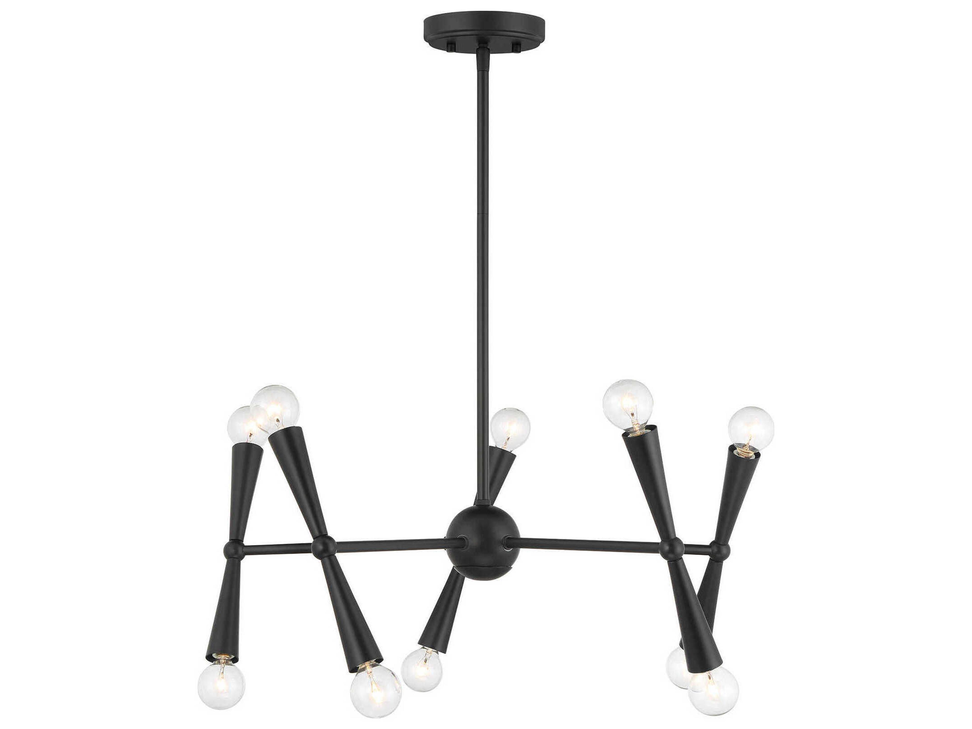 Savoy House Meridian 10-Light Matte Black Chandelier