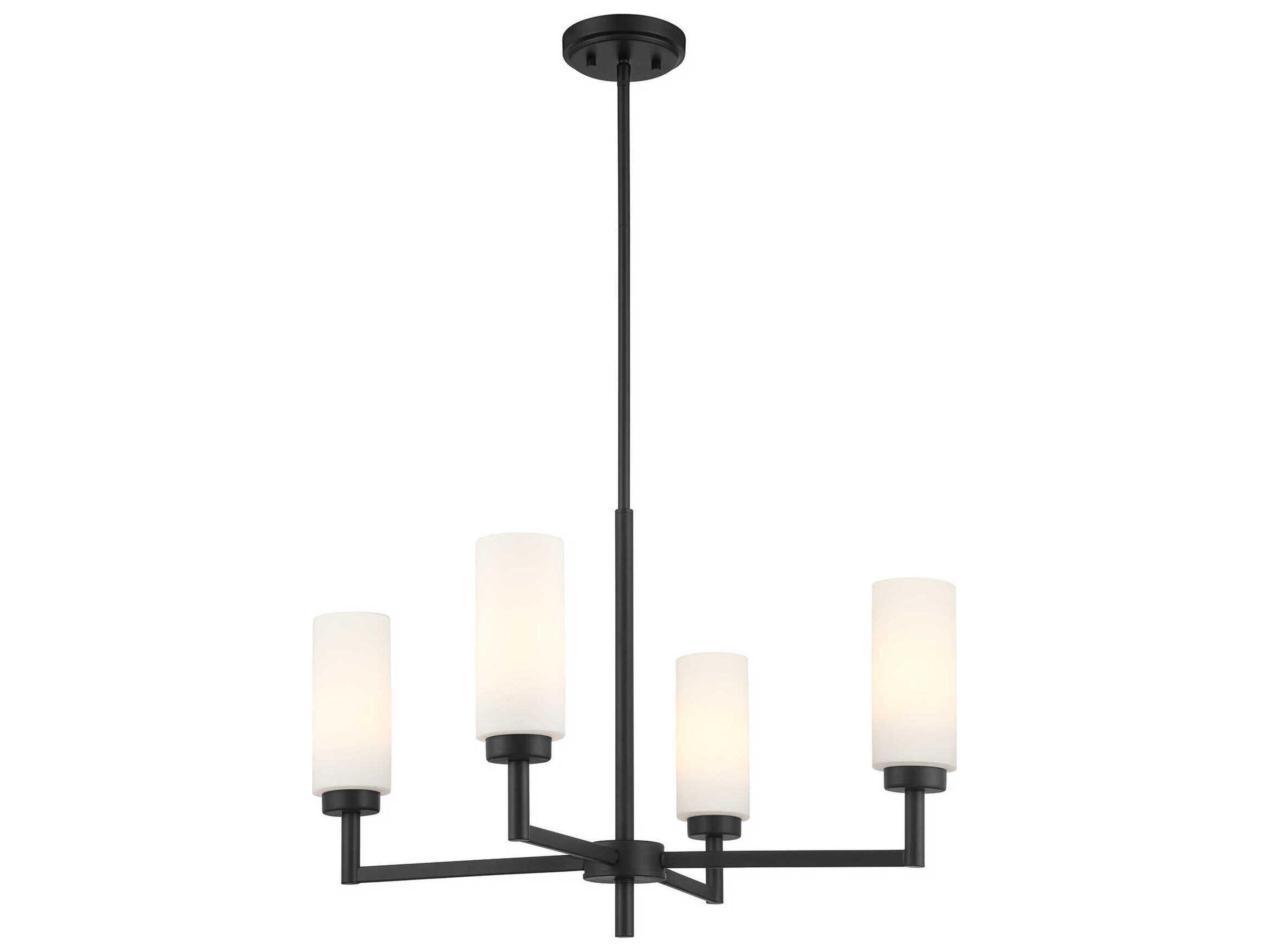 Savoy House Meridian 4-Light Matte Black Chandelier
