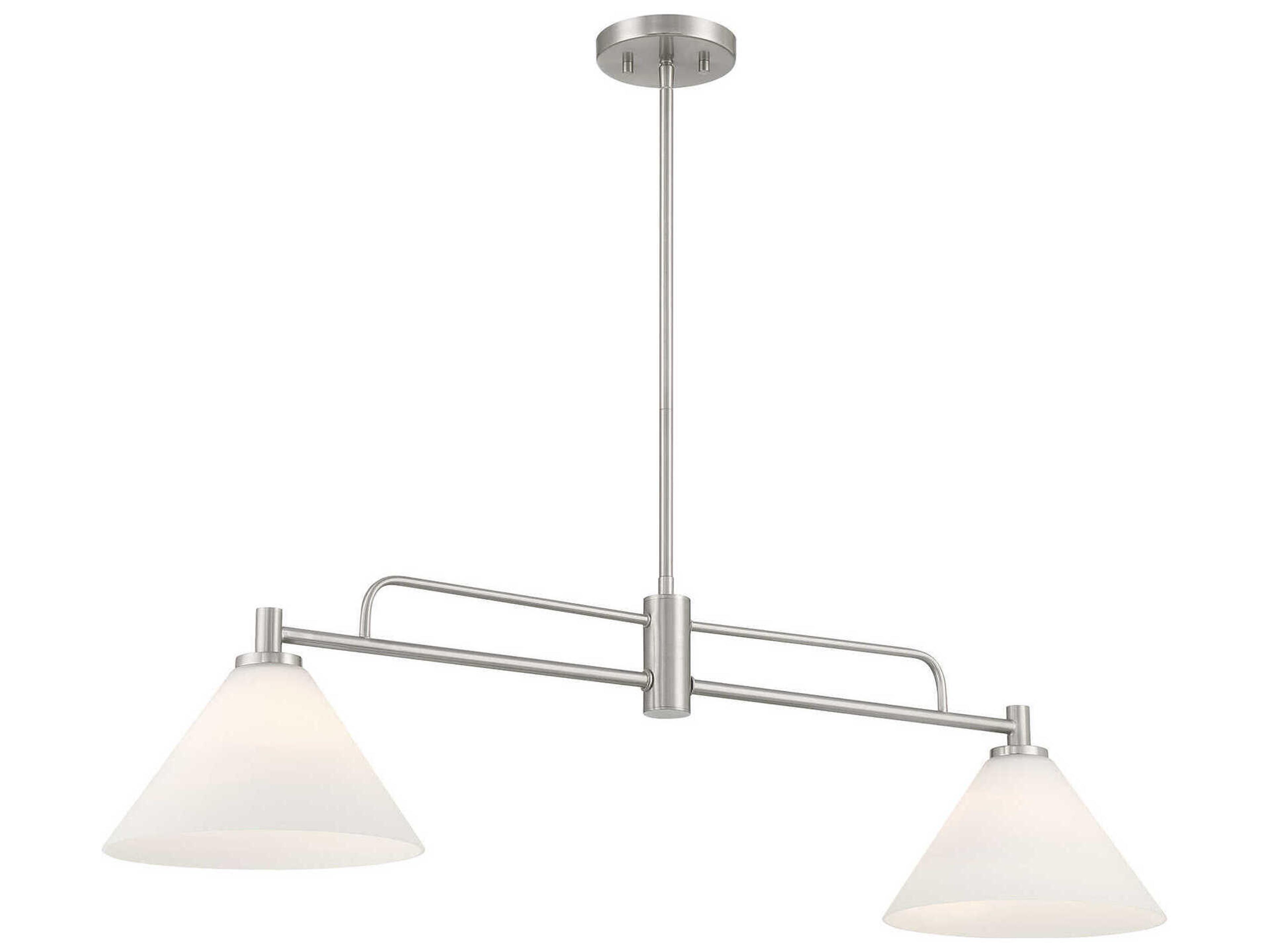 Savoy House Meridian 2-Light Brushed Nickel Island Pendant