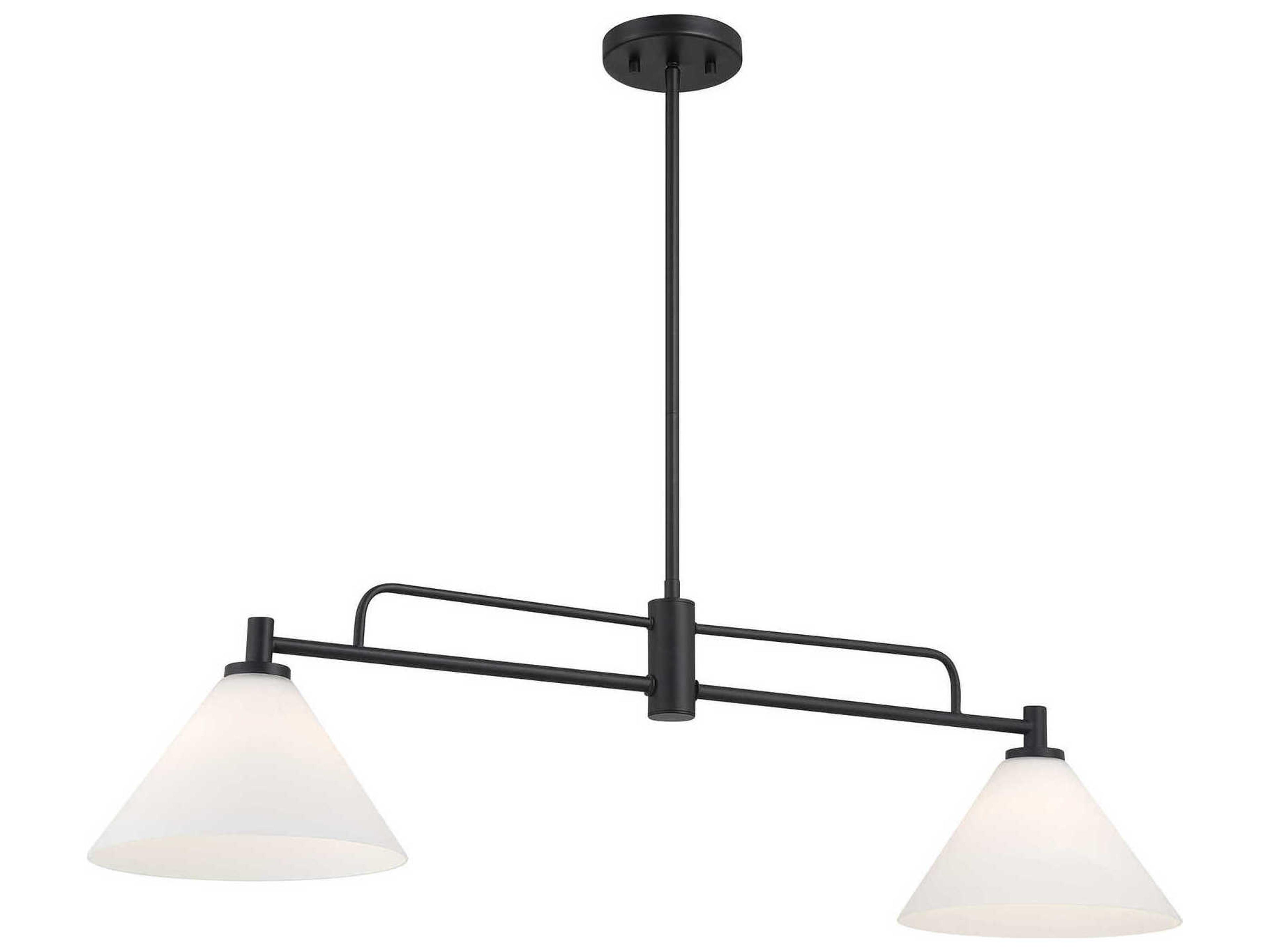 Savoy House Meridian 2-Light Matte Black Island Pendant