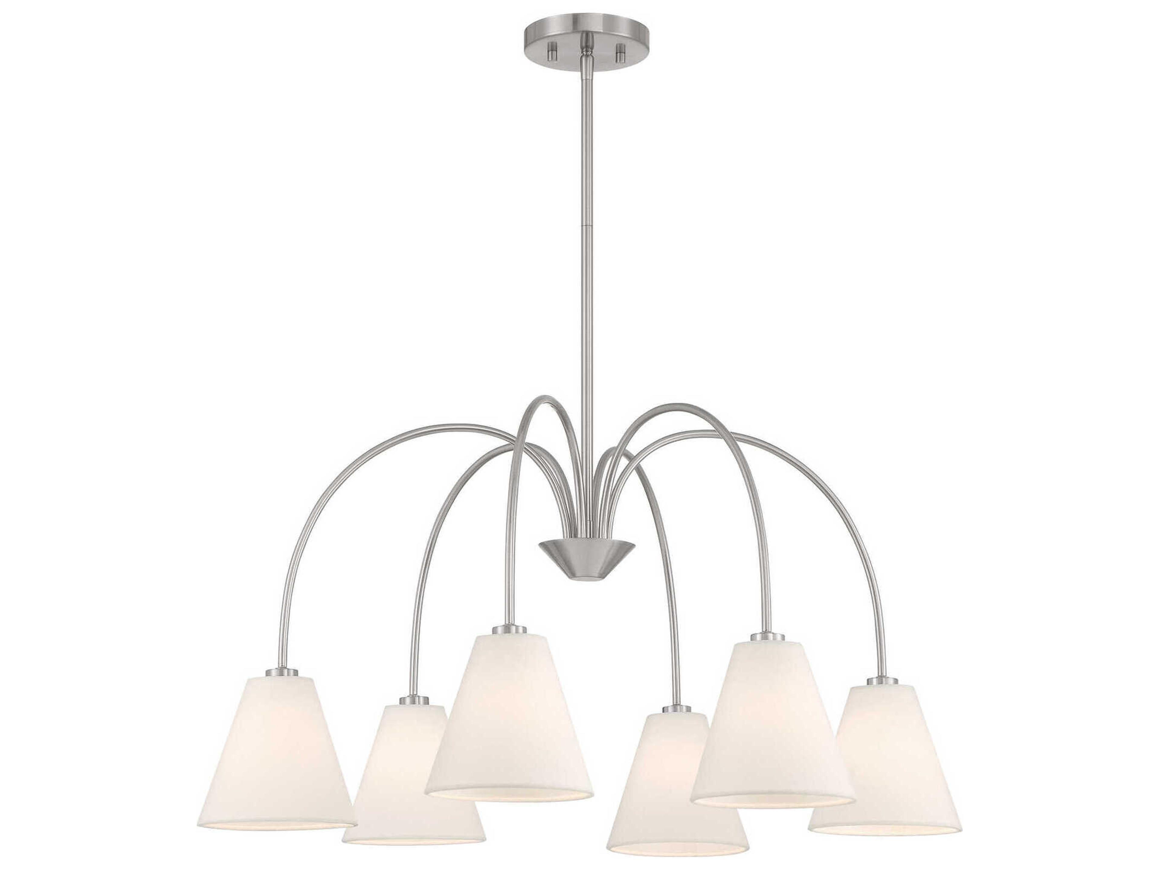 Savoy House Meridian 6-Light Brushed Nickel Empire Chandelier